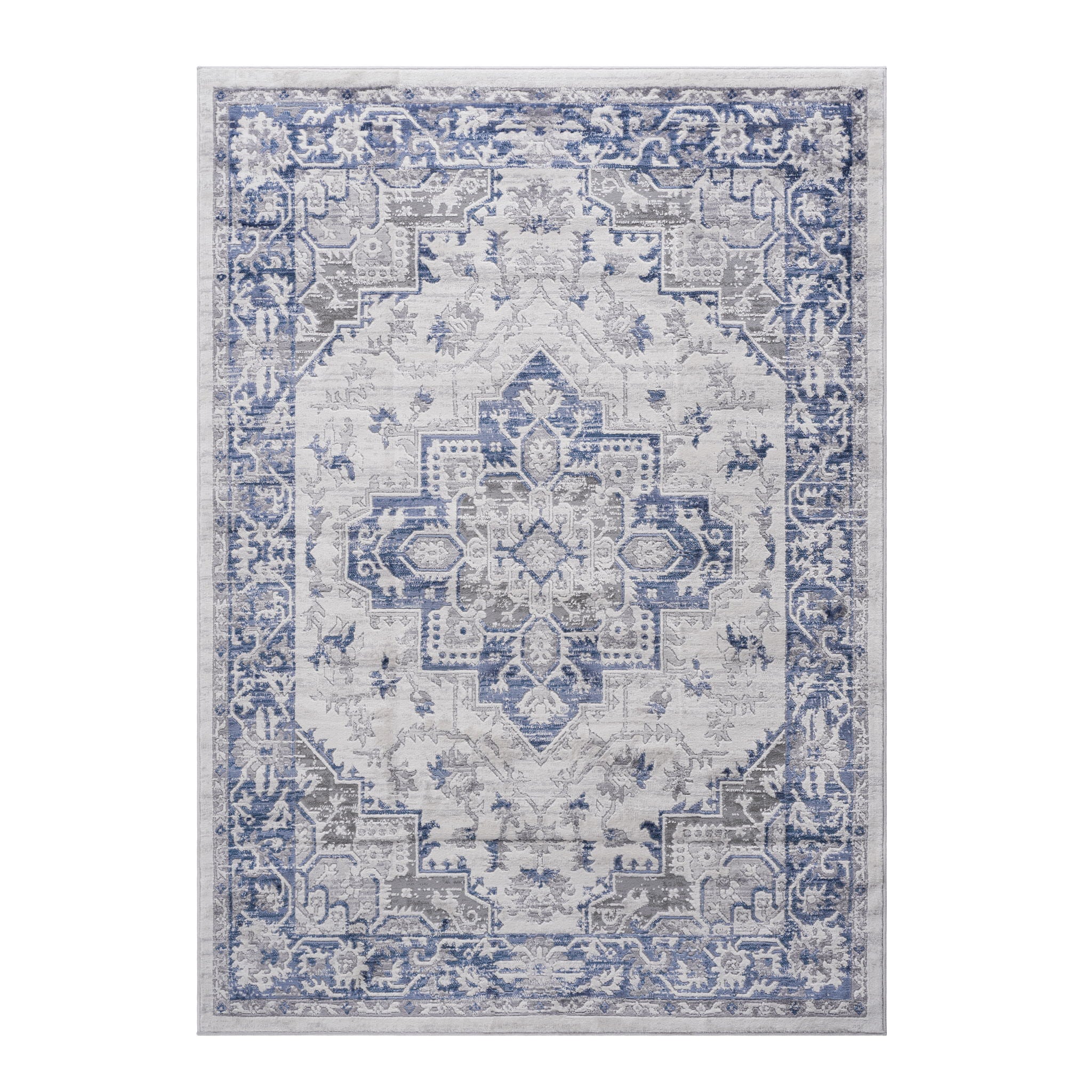 Marfi - 6' X 9' Oriental Area Rug - Blue / Gray - Image 2