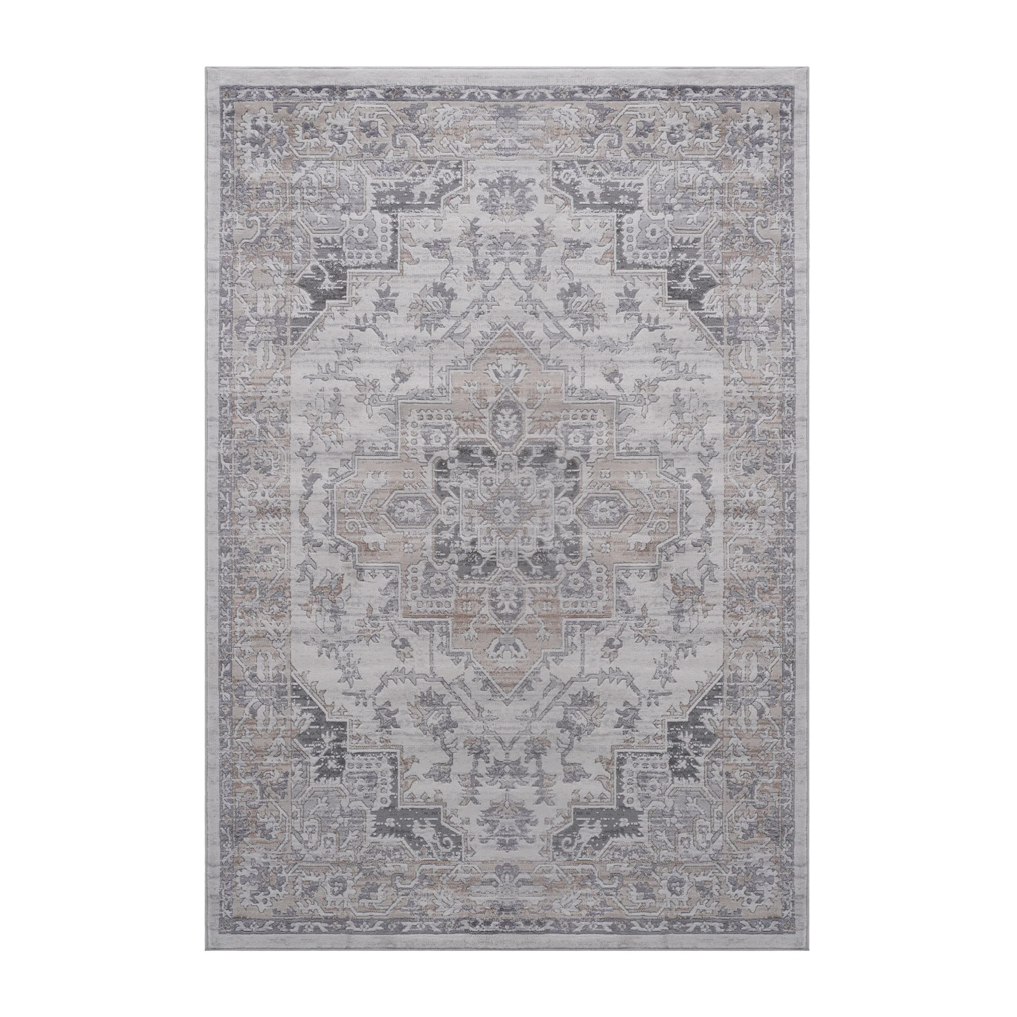 Marfi - 6' X 9' Oriental Area Rug - Ivory / Beige - Image 5