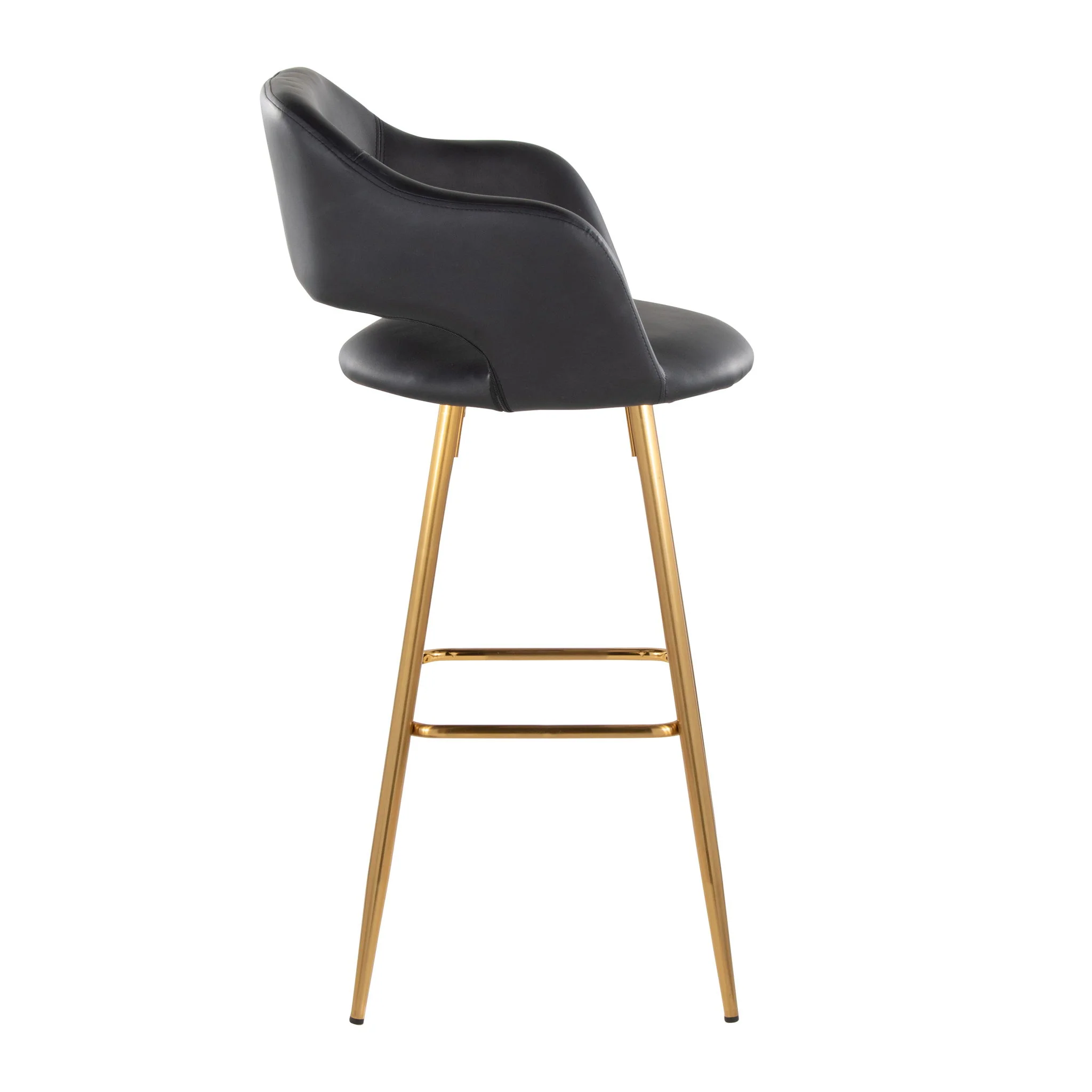 Margarite - Contemporary Fixed Height Barstool With Footrest (Set of 2) With Square - Image 8