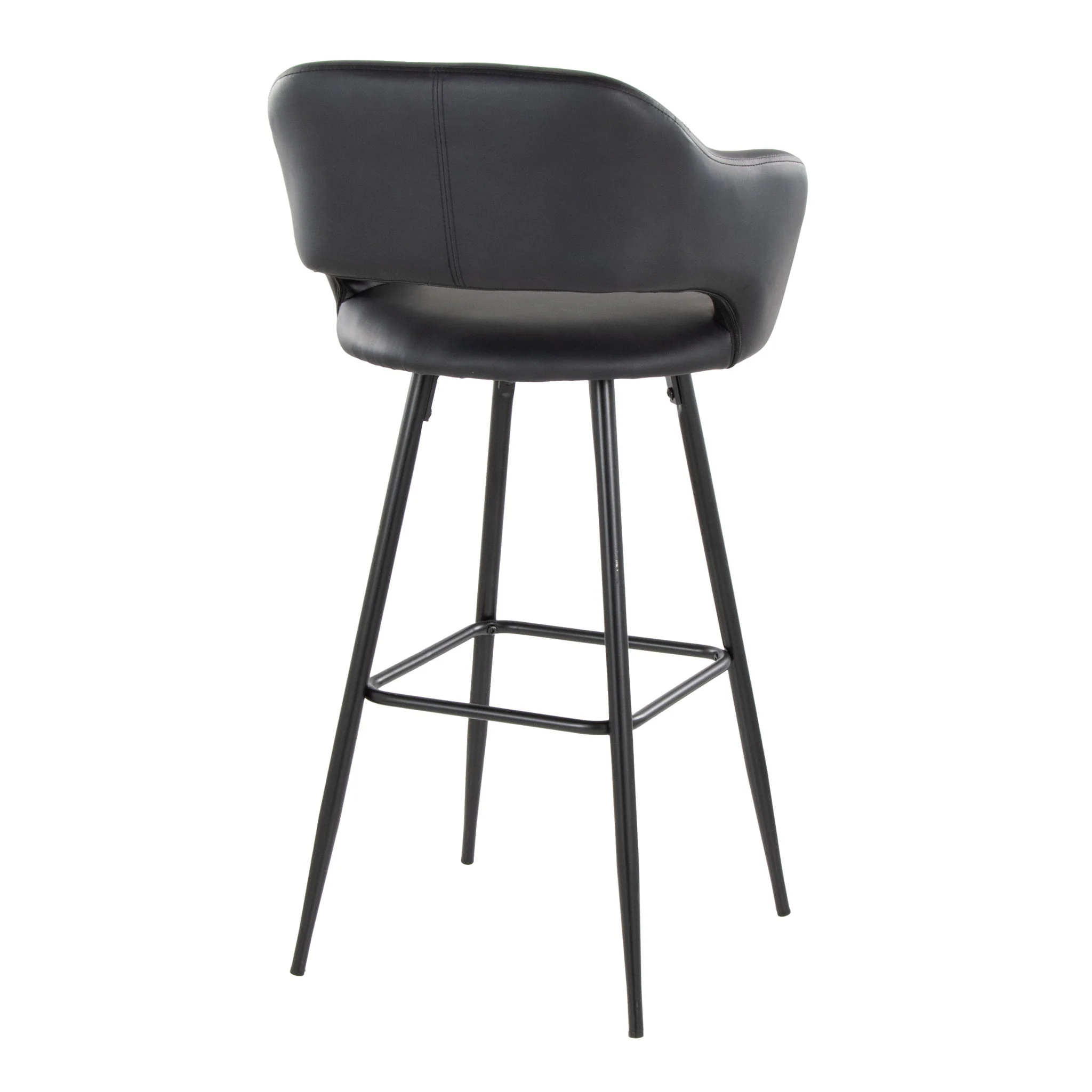 Margarite - Contemporary Fixed Height BarStool With Square Footrest (Set of 2) - Image 6