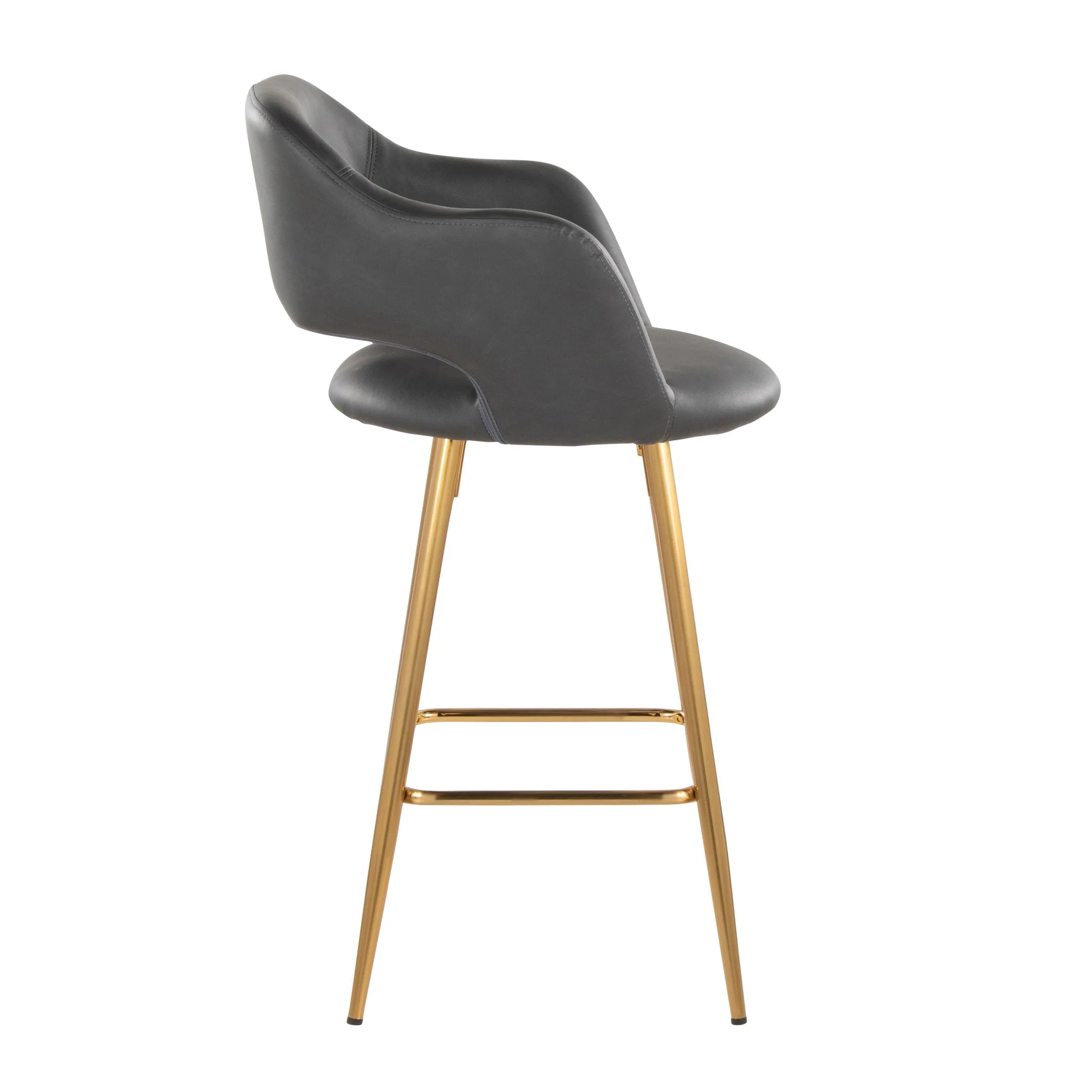 Margarite - Contemporary Fixed Height Counter Stool With Footrest (Set of 2) With Square - Image 18