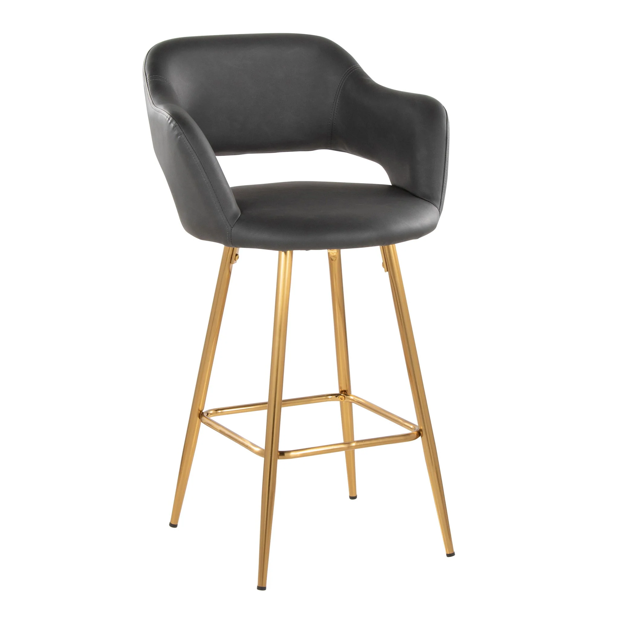 Margarite - Contemporary Fixed Height Counter Stool With Footrest (Set of 2) With Square - Image 19