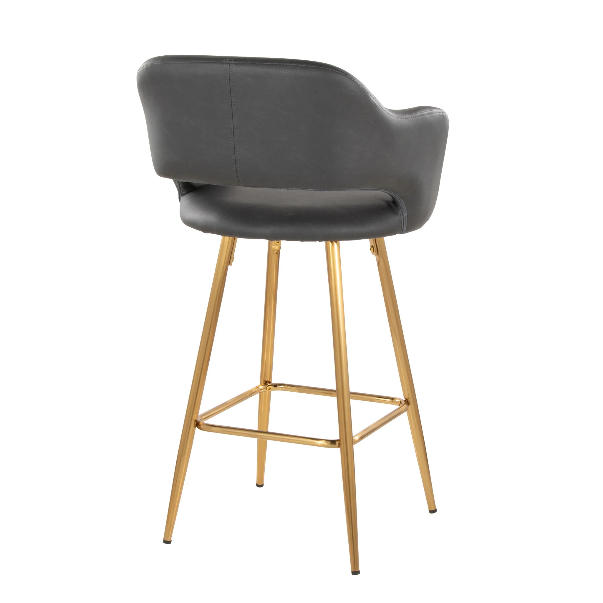 Margarite - Contemporary Fixed Height Counter Stool With Footrest (Set of 2) With Square - Image 7