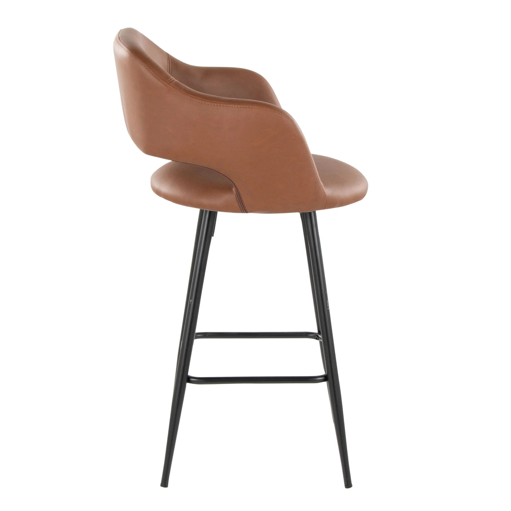 Margarite - Contemporary Fixed Height Counter Stool With Square Footrest (Set of 2) - Image 13