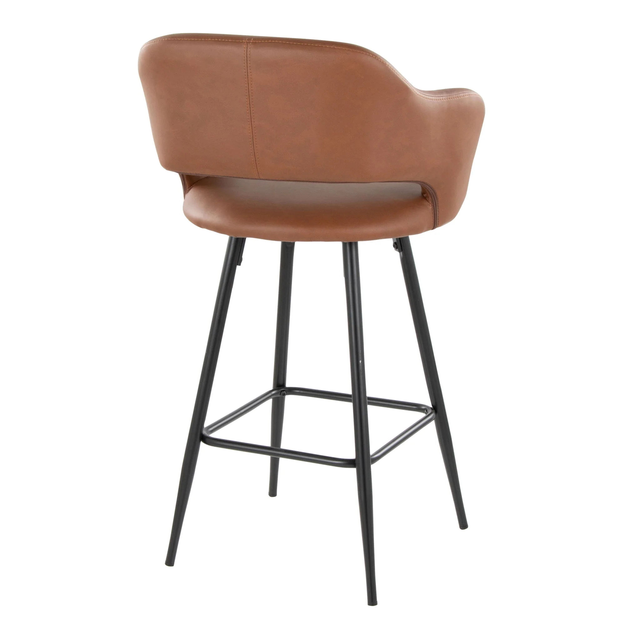 Margarite - Contemporary Fixed Height Counter Stool With Square Footrest (Set of 2) - Image 15