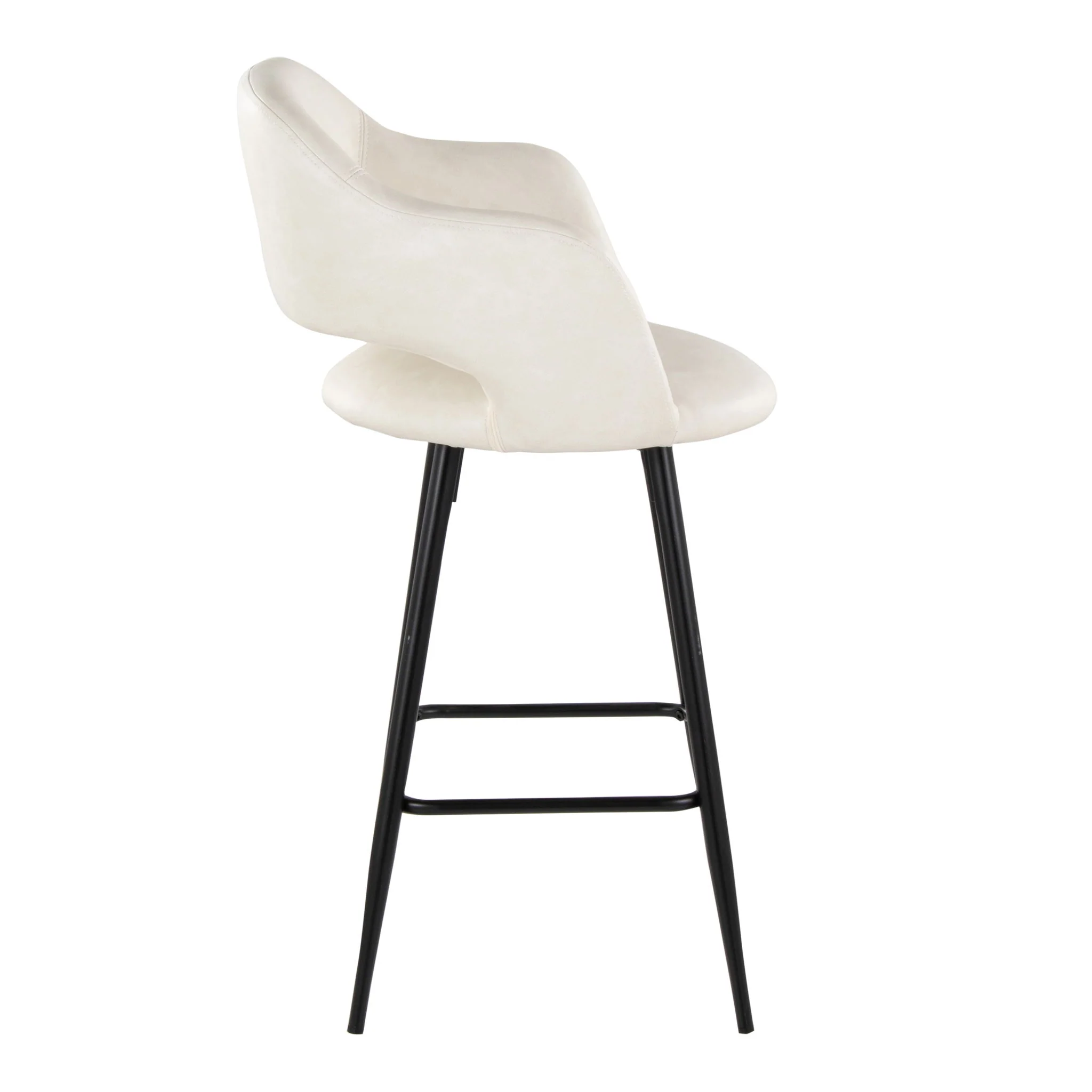 Margarite - Contemporary Fixed Height Counter Stool With Square Footrest (Set of 2) - Image 19