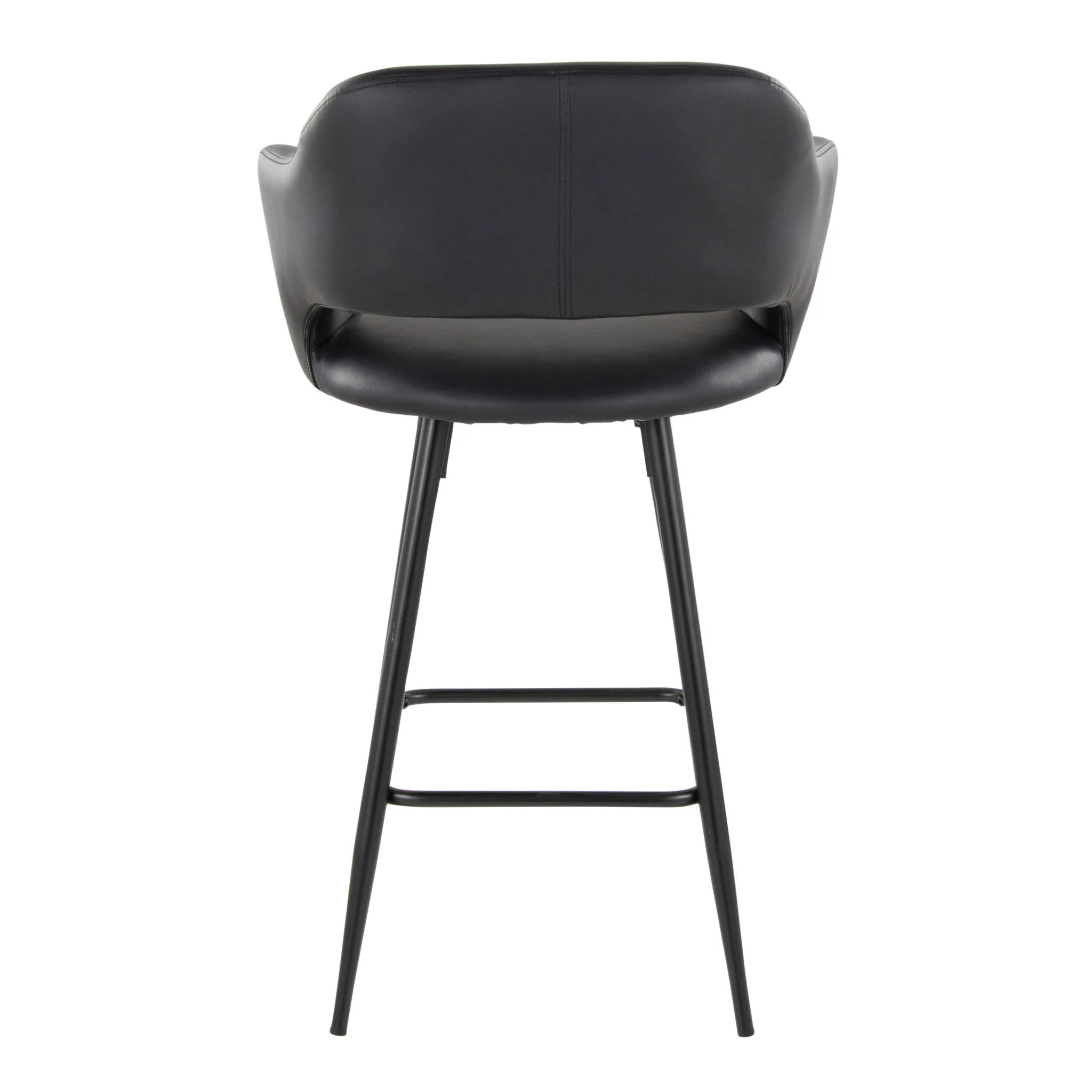 Margarite - Contemporary Fixed Height Counter Stool With Square Footrest (Set of 2) - Image 9