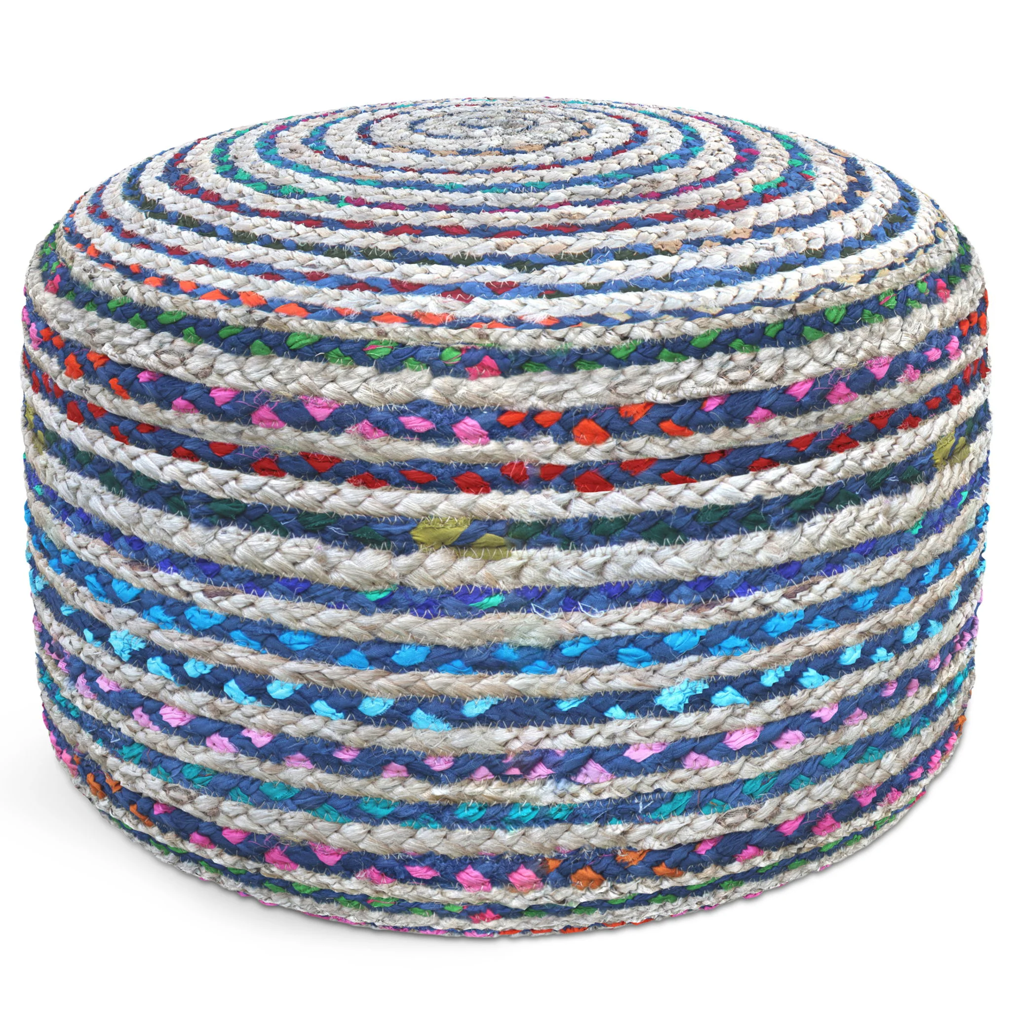 Margo - Handcrafted Round Pouf - Image 2