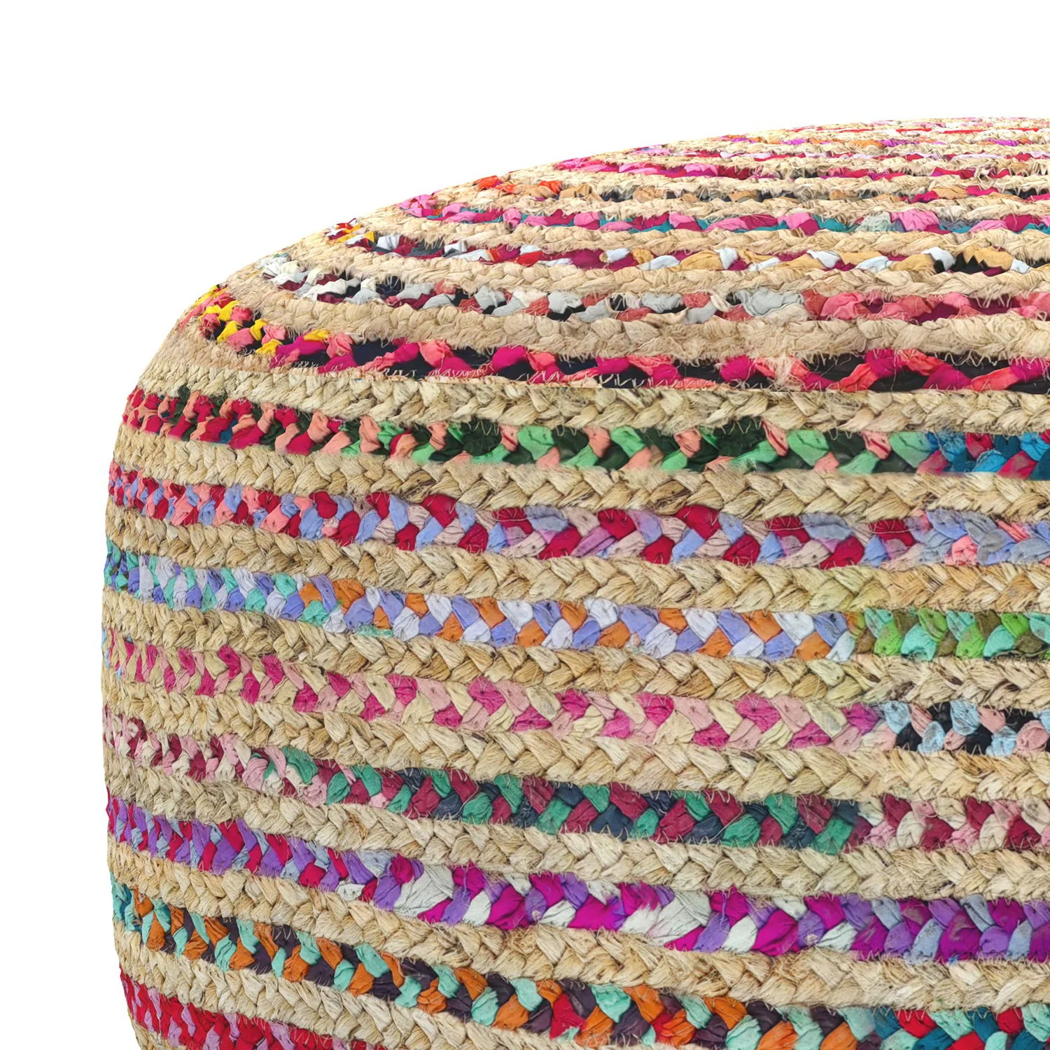 Margo - Large Round Pouf - Multicolor - Image 4
