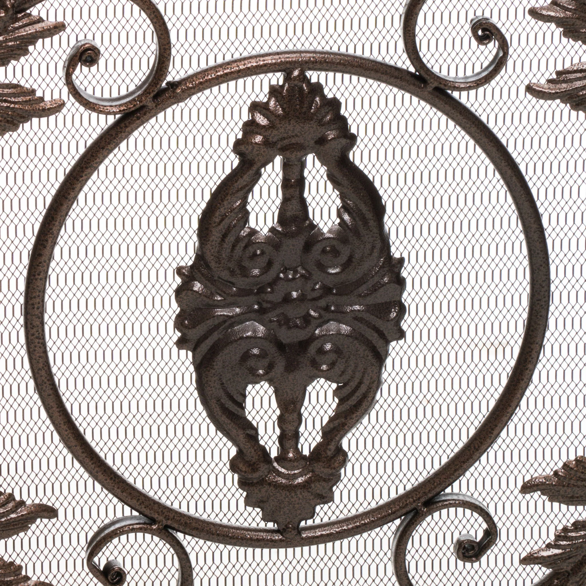 Mariella - Traditional Floral Iron Fireplace Screen With Ornate Design - Image 14