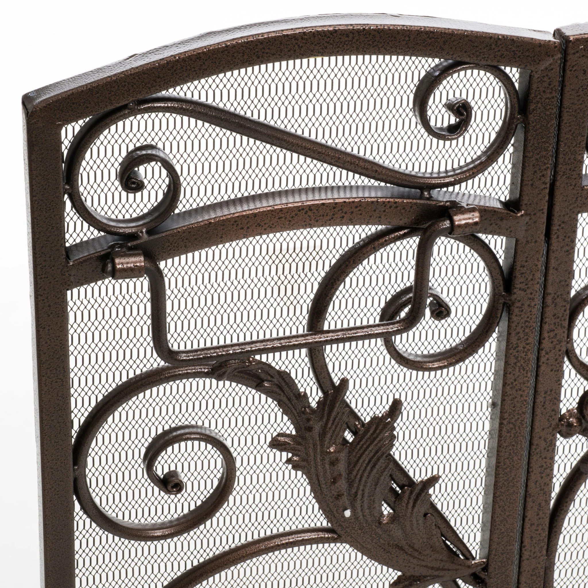 Mariella - Traditional Floral Iron Fireplace Screen With Ornate Design - Image 16