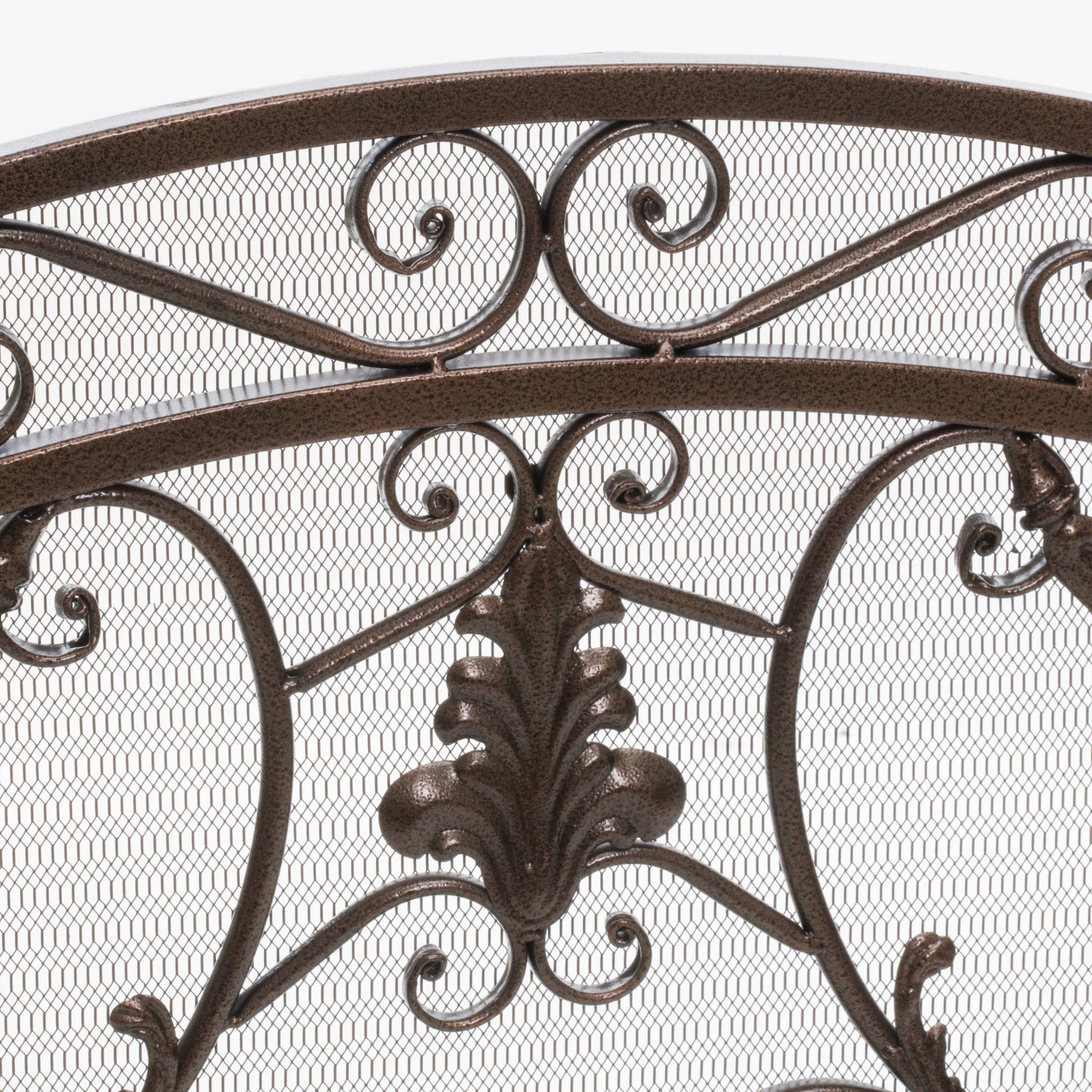 Mariella - Traditional Floral Iron Fireplace Screen With Ornate Design - Image 4