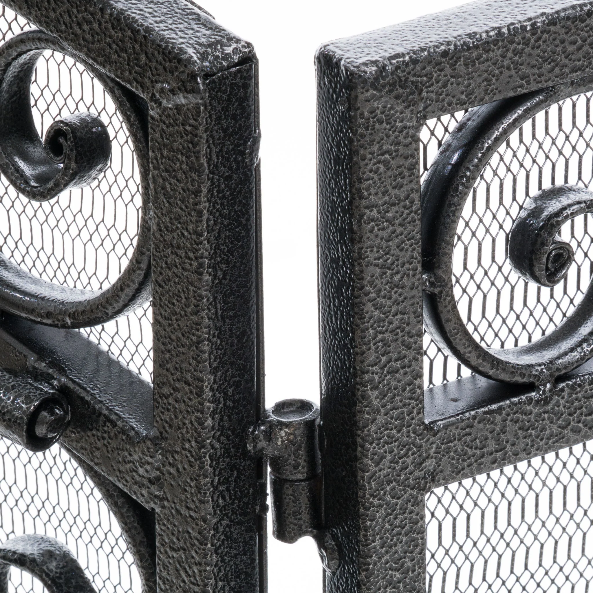 Mariella - Traditional Floral Iron Fireplace Screen With Ornate Design - Image 9