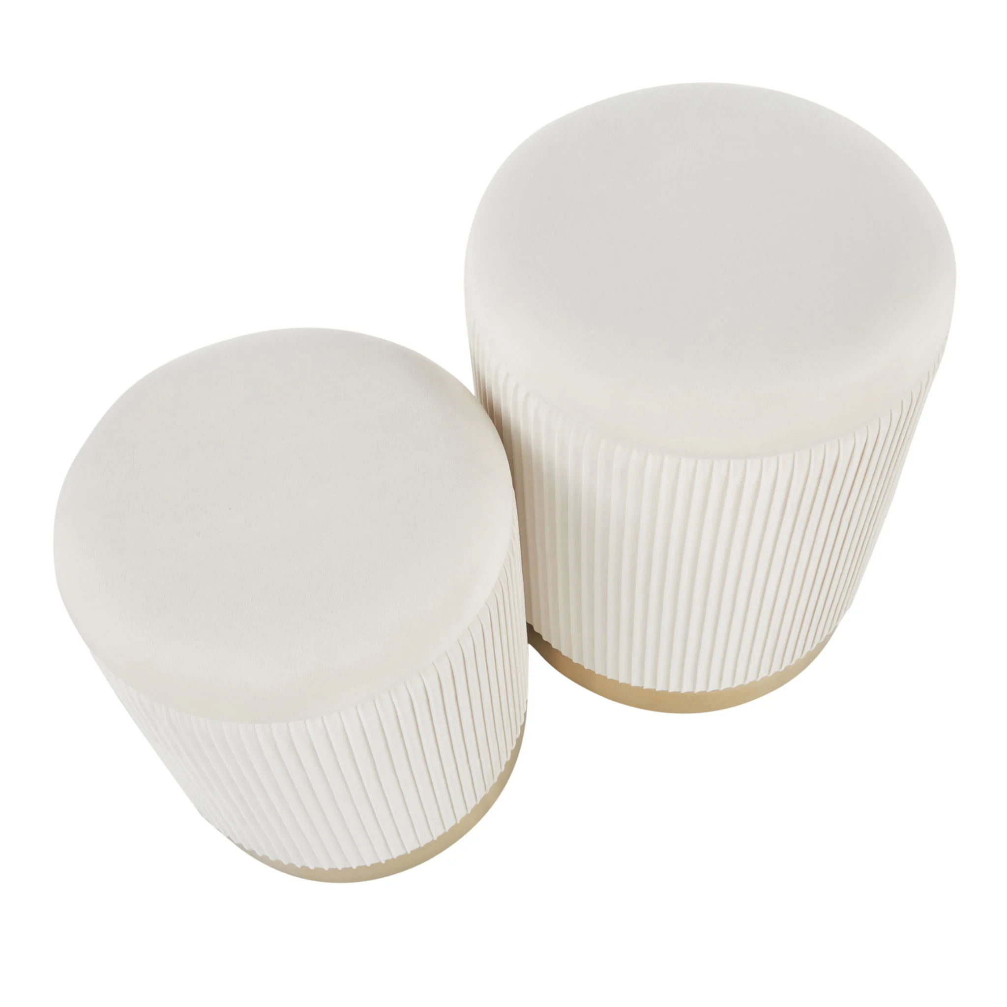Marla - Contemporary Nesting Pleated Ottoman Set - Image 8