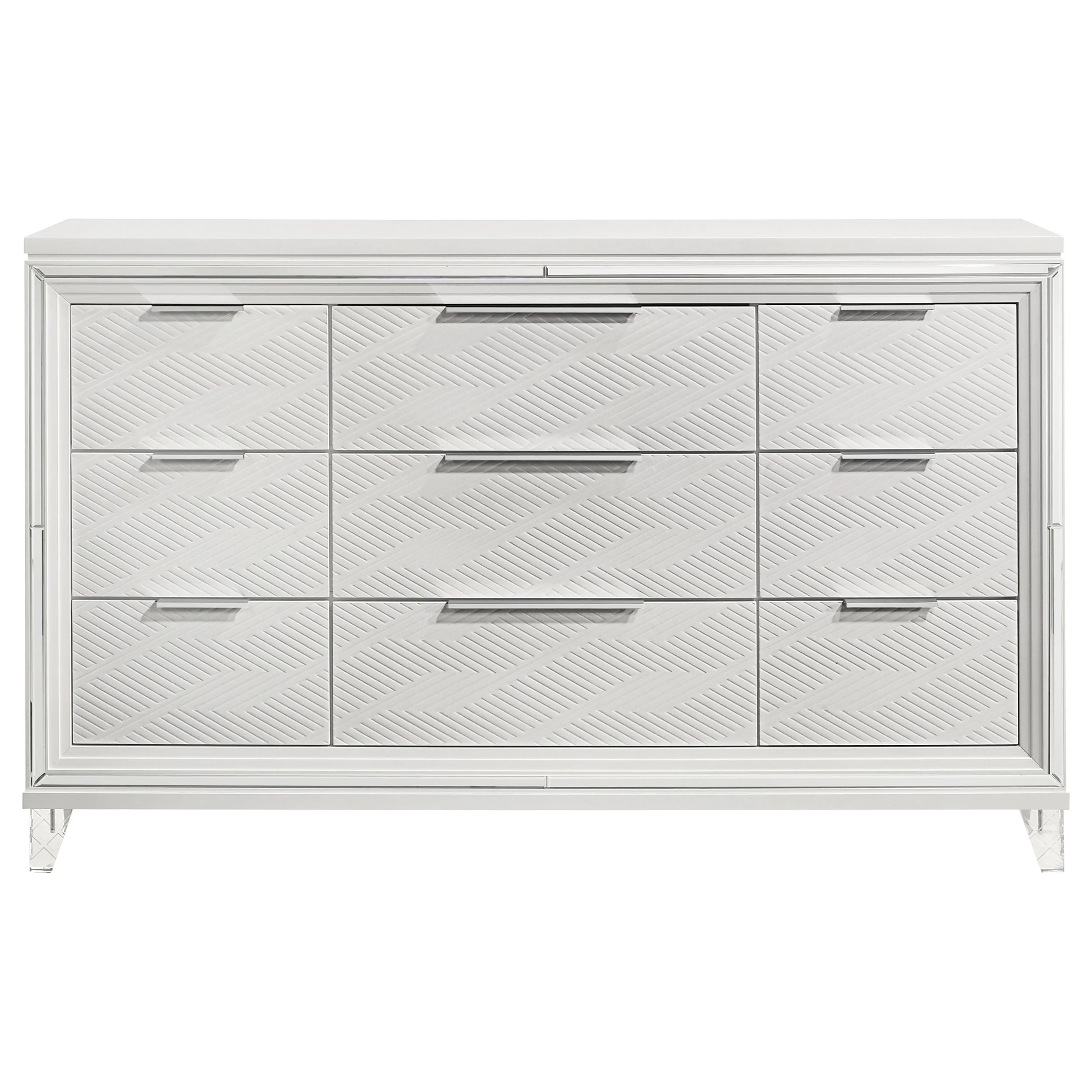 Marmore 9-Drawer Dresser Cabinet White - Image 3