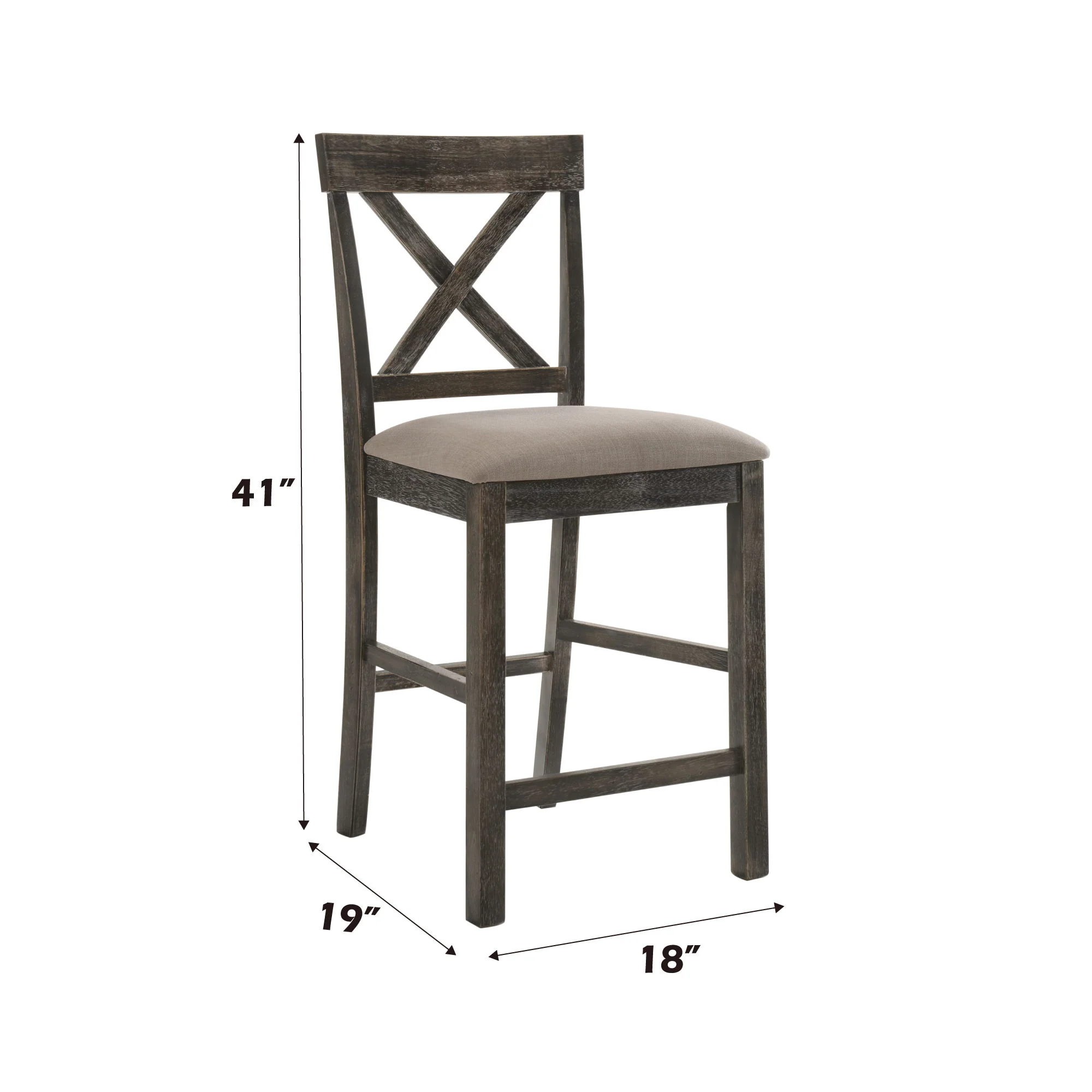 Martha II - 7 Pieces Counter Height Dining Room Set - Gray - Image 5