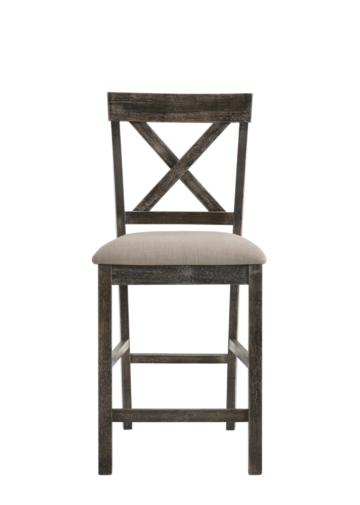 Martha II - Weathered Counter Height Chair (Set of 2) - Gray / Tan - Image 4