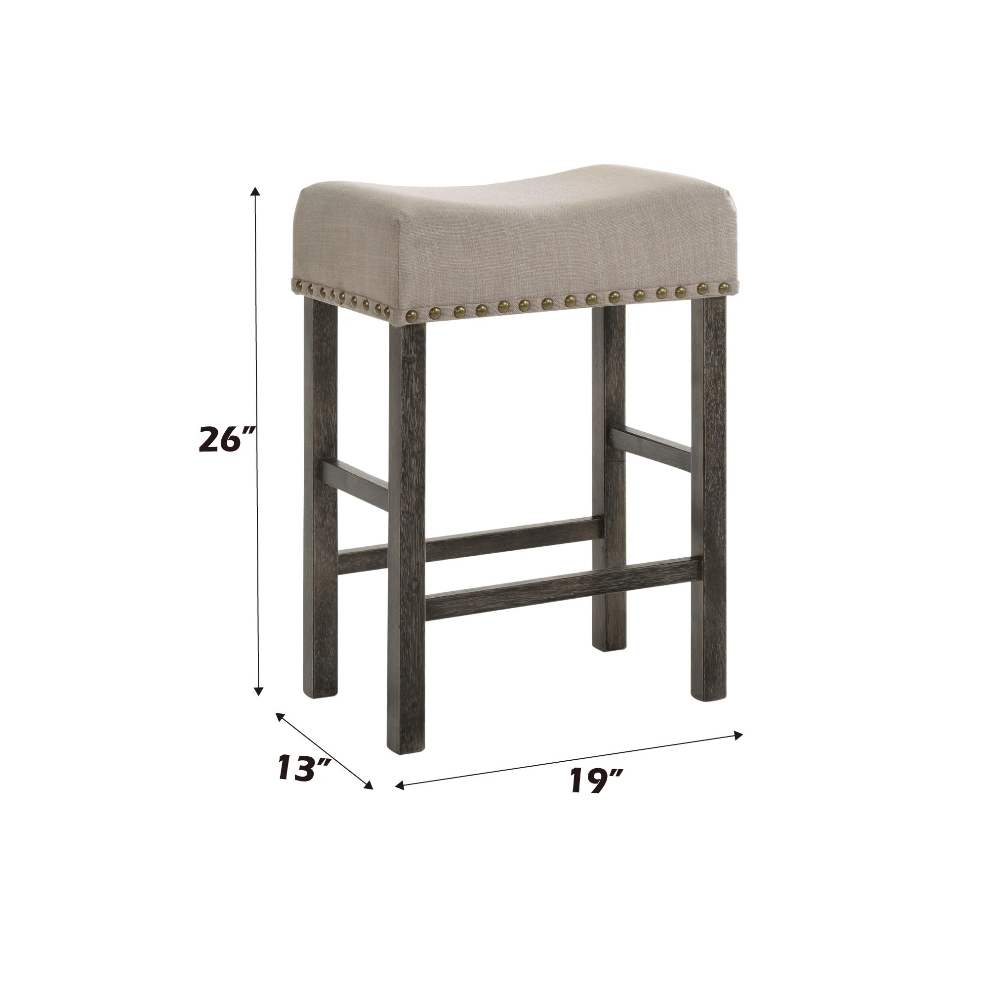 Martha II - Weathered Counter Height Stool (Set of 2) - Gray / Tan - Image 5