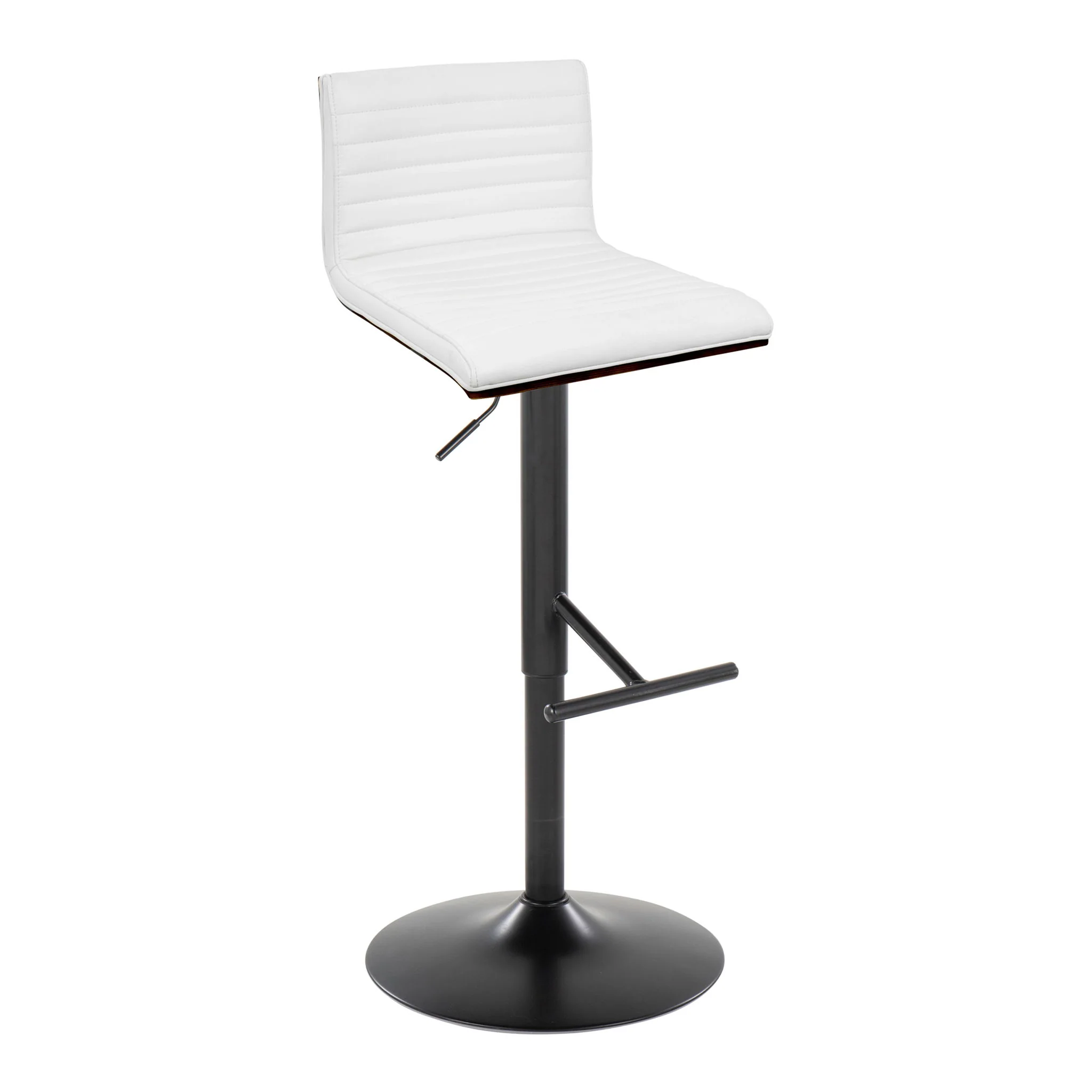 Mason - Contemporary Adjustable Barstool With Swivel With Straight T Footrest (Set of 2) - Image 6
