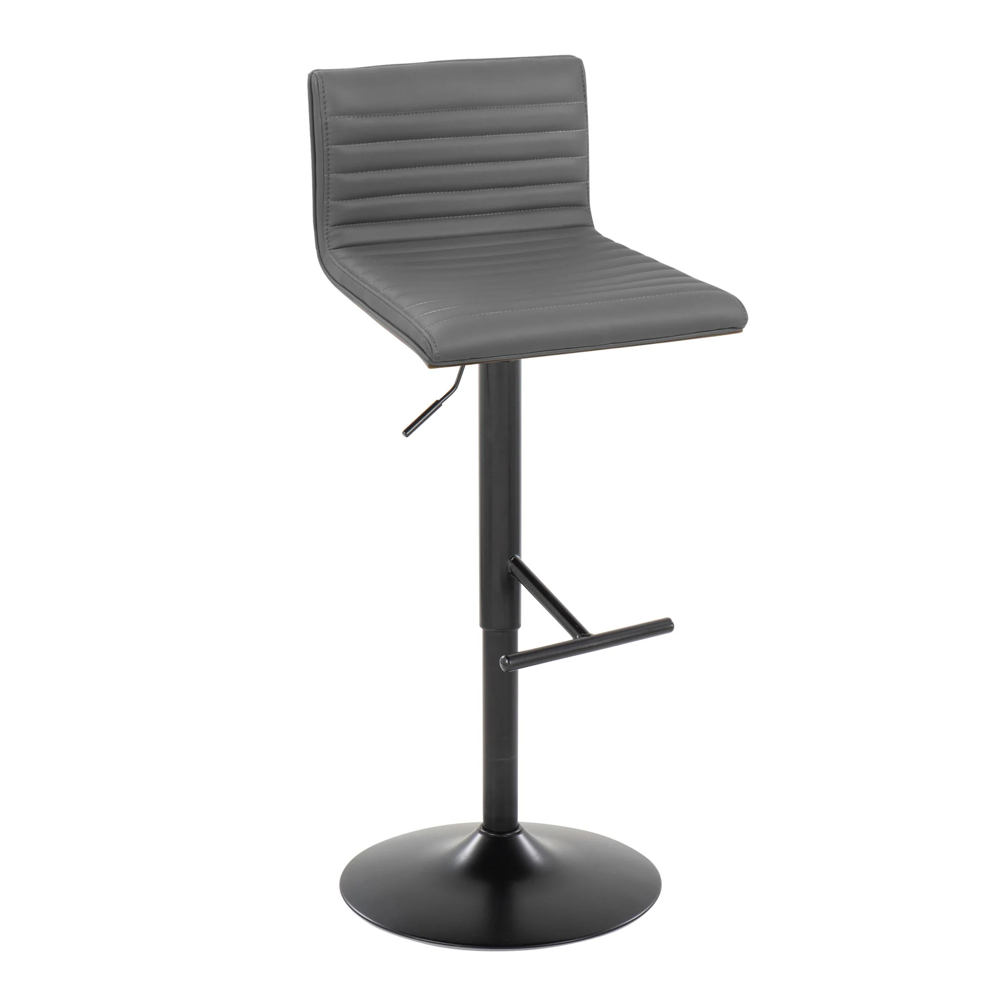 Mason - Contemporary Adjustable Barstool With Swivel With Straight T Footrest (Set of 2) - Image 8