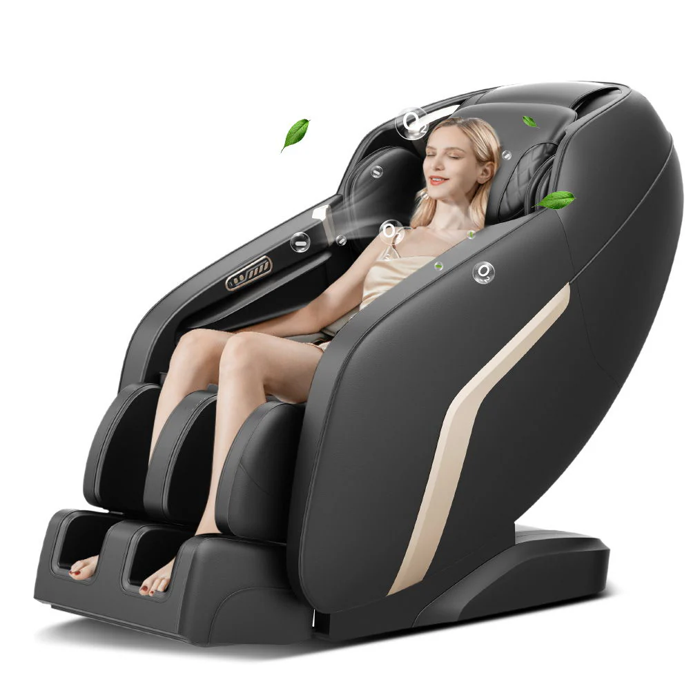 Massage Chair, Zero Gravity Shiatsu Massage Chairs Full Body And Recliner Sl-Track Massage Chair With Bluetooth Speaker, Anion, Thai Stretch, USB Charing, Heating And Foot Roller Massager - Black - Image 2