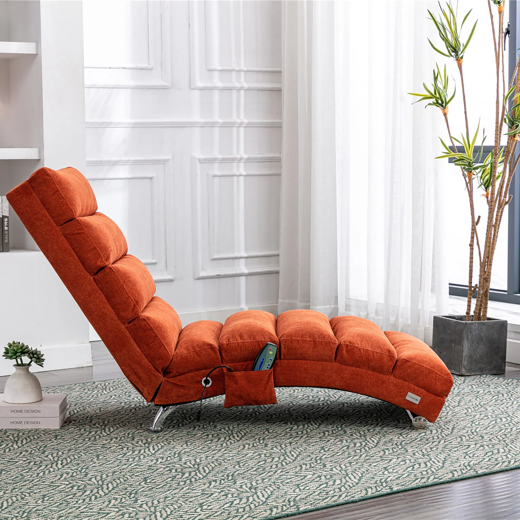 Massage Chaise Lounge Indoor With Remote Control, Ergonomic Electric Massage Lounger - Image 40