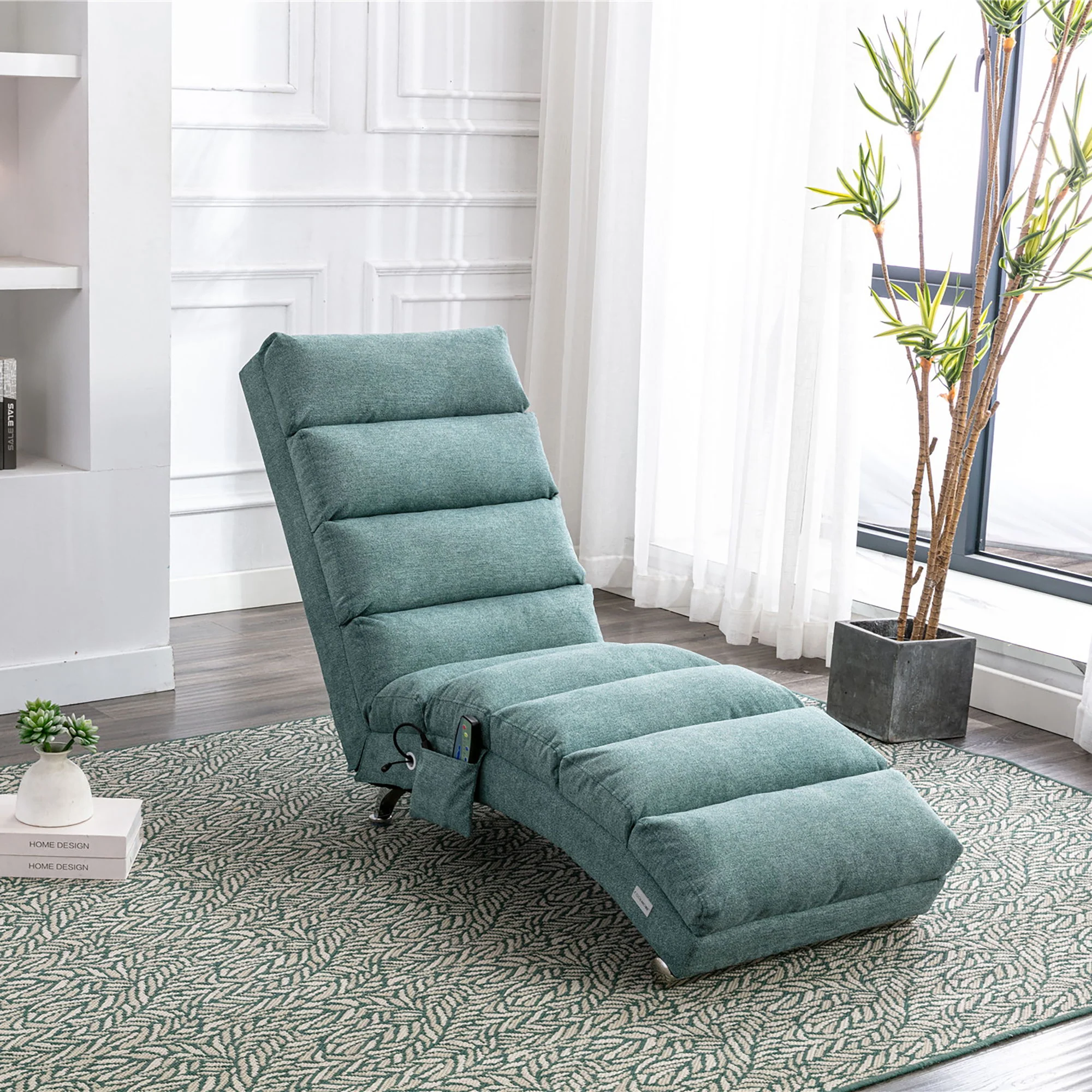 Massage Chaise Lounge Indoor With Remote Control, Ergonomic Electric Massage Lounger - Image 43