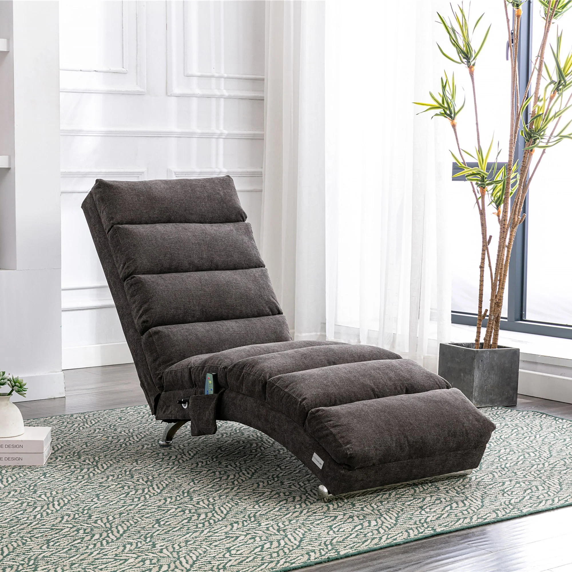 Massage Chaise Lounge Indoor With Remote Control, Ergonomic Electric Massage Lounger - Image 47