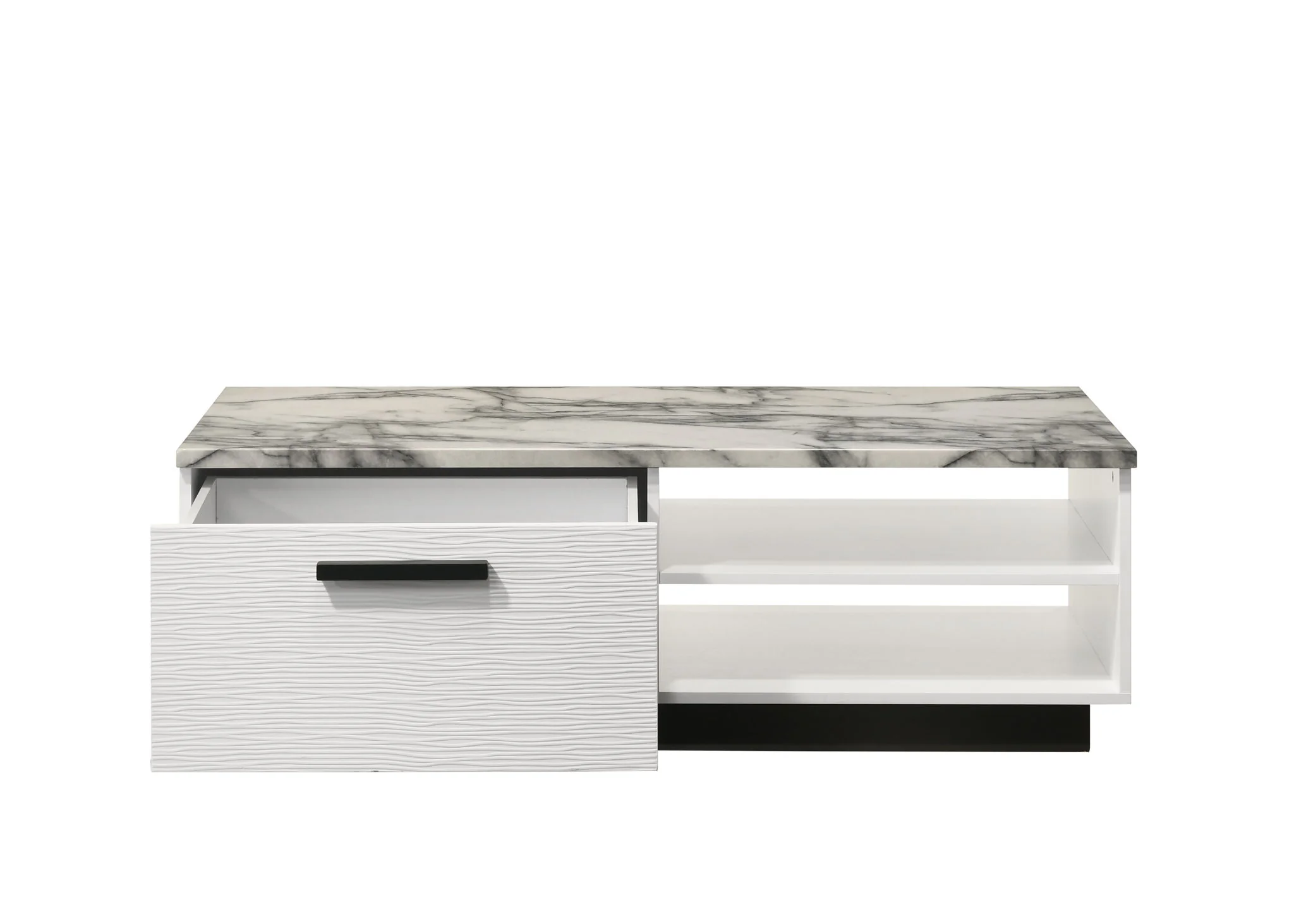 Matilda - Coffee Table With White Faux Marble Top - White - Image 4