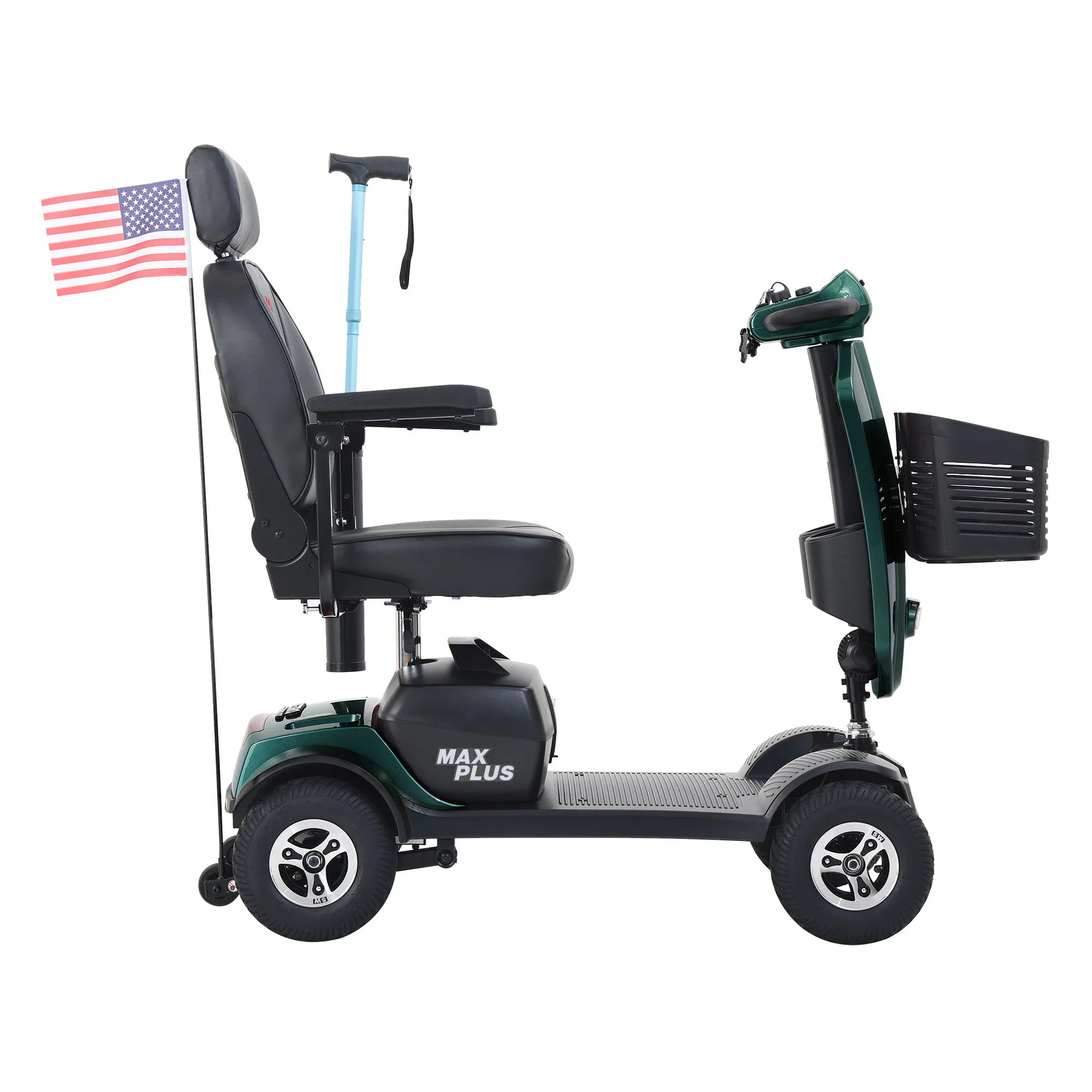 Max Plus - 4 Wheels Outdoor Compact Mobility Scooter With 2 Pieces X 20Ah Lead Acid Battery, 16 Miles, Cup Holders & USB Charger Port - Image 15