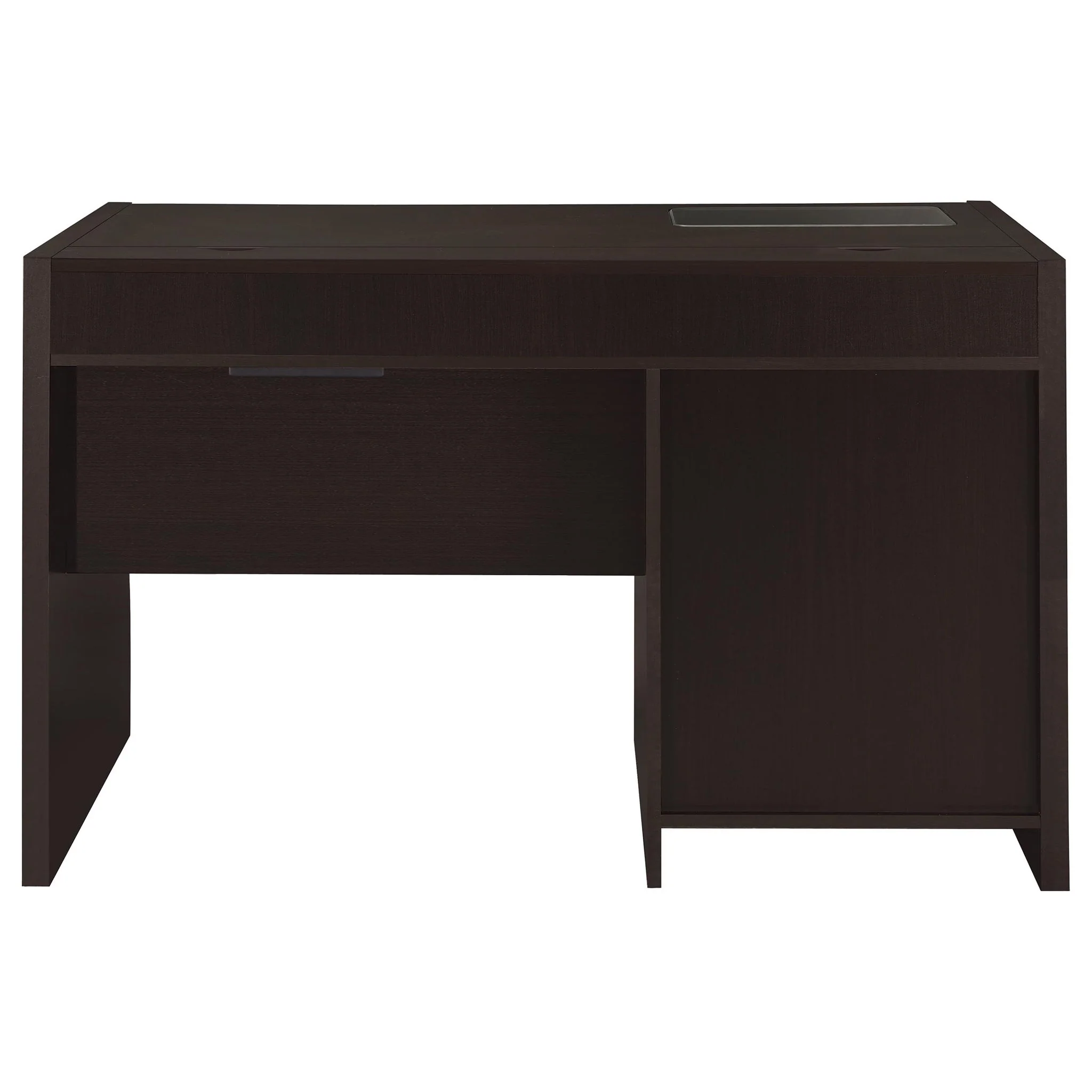 Maxim - 2 Drawer Computer Desk With Lift Top Storage And Power Outlet - Cappuccino - Image 9