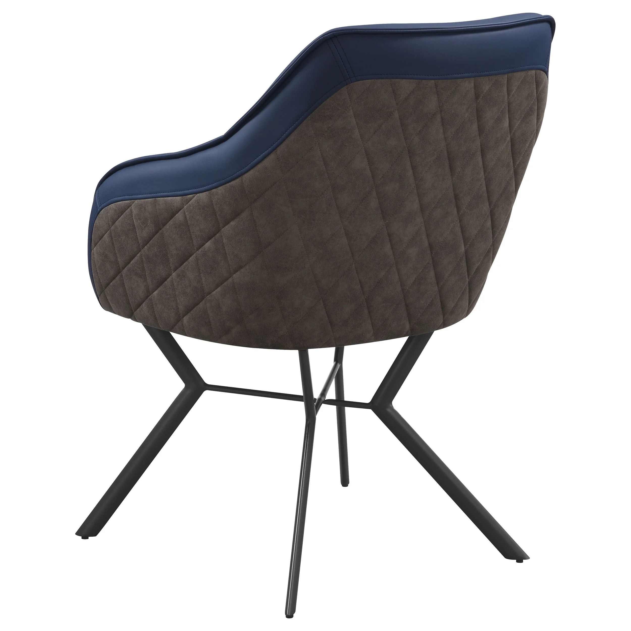 Mayer Upholstered Dining Arm Chair, Blue and Brown (Set of 2) - Image 9