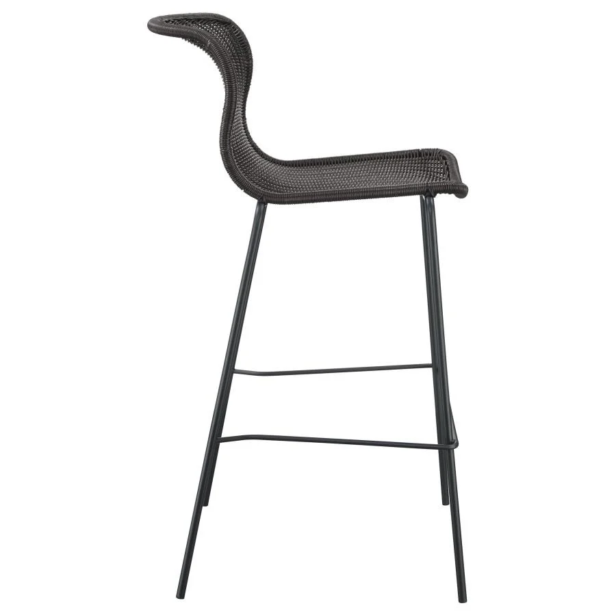 Mckinley Faux Rattan Metal Bar and Counter Chair Pair in Brown - Image 13