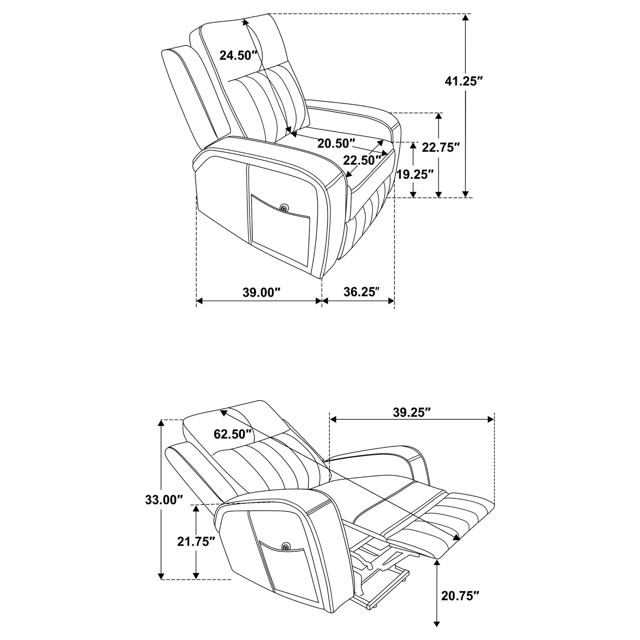 Mckinley - Upholstered Power Lift Recliner Chair With Remote Control - Gray - Image 2