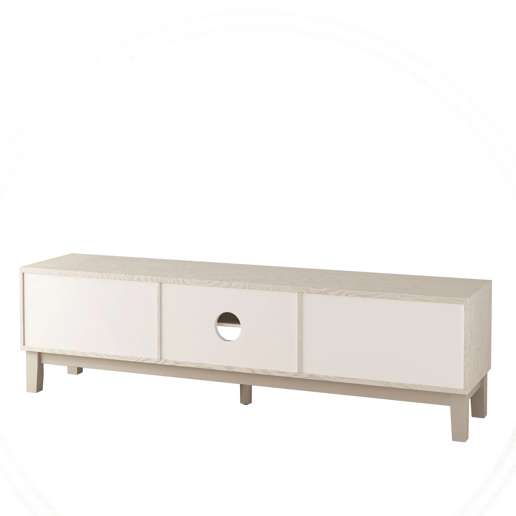 Media Console With 4 Drawers And Cable Management - Image 15