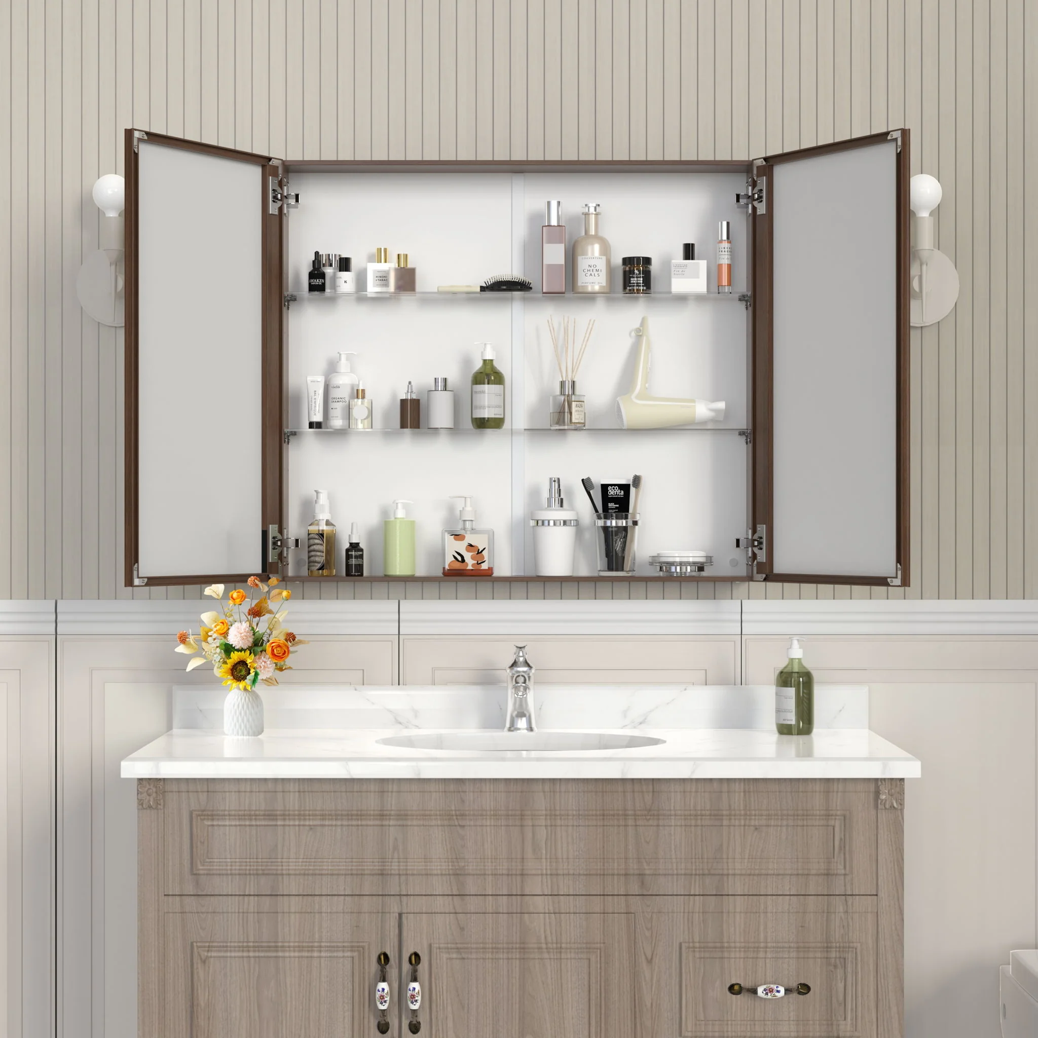 Medicine Cabinet, Wall Mounted Bathroom Mirror With Storage - Image 12