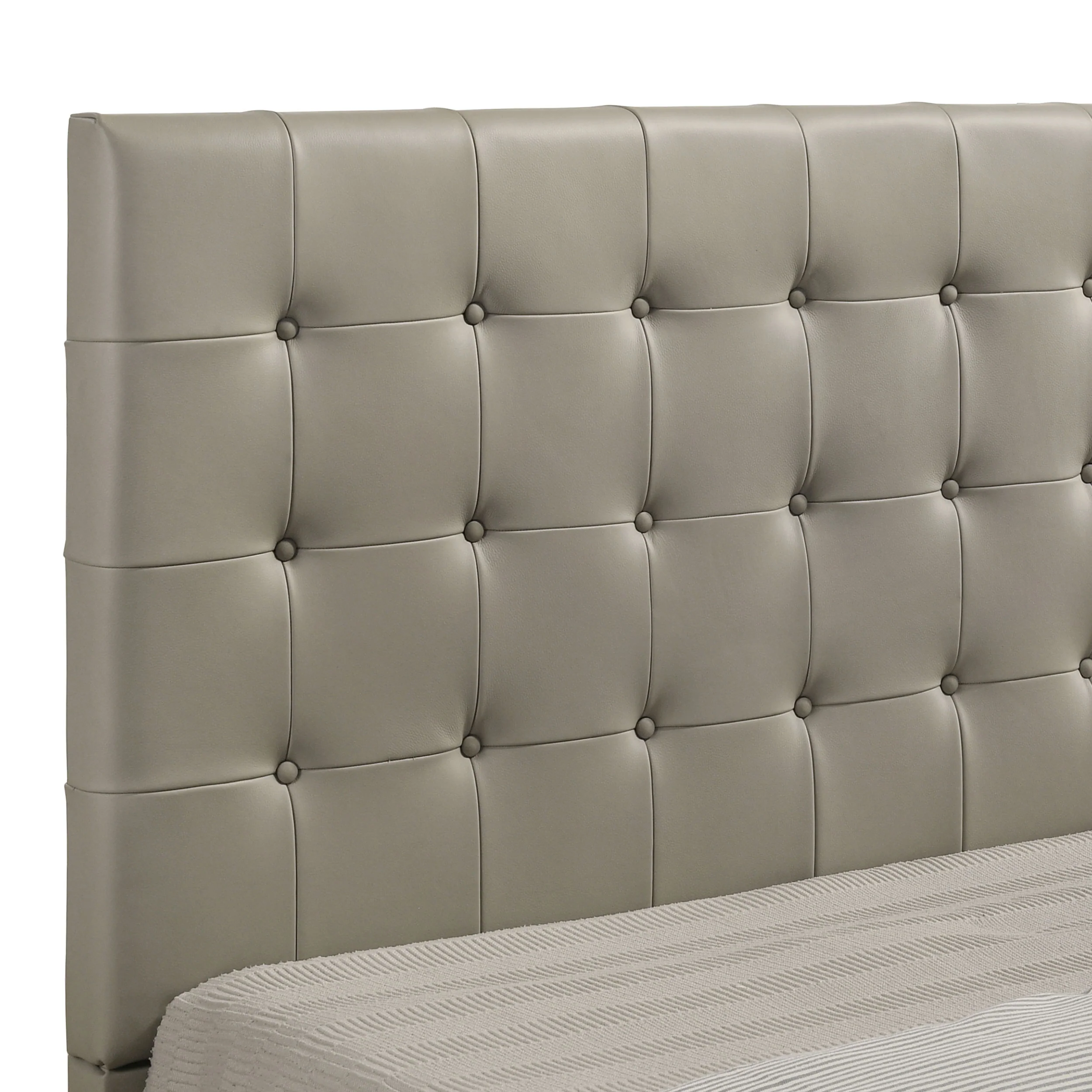 Medley Genuine Leather Eastern King Platform Bed in Tan - Image 8