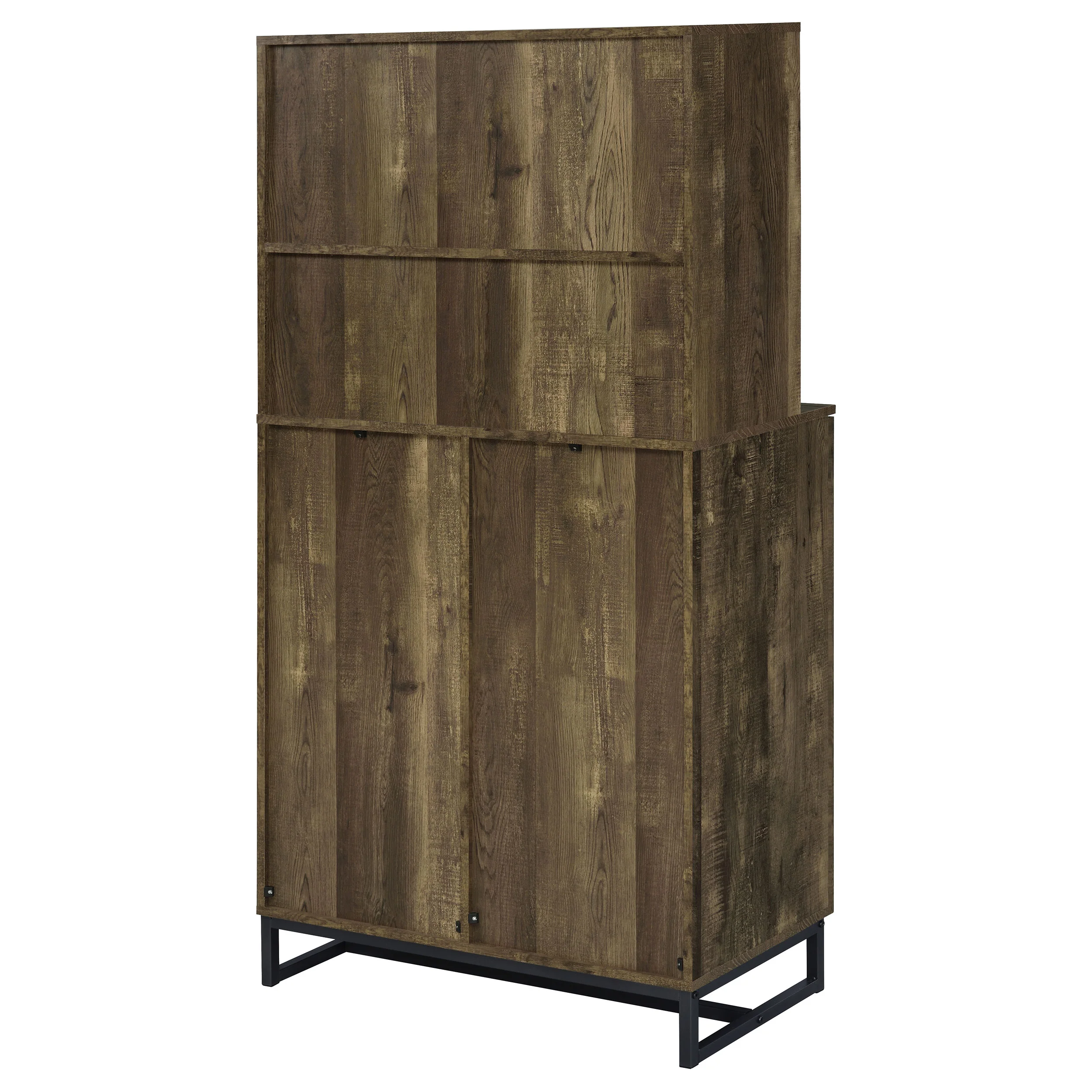 Mendoza 2-Door Wine Cabinet, Rustic Oak - Image 7