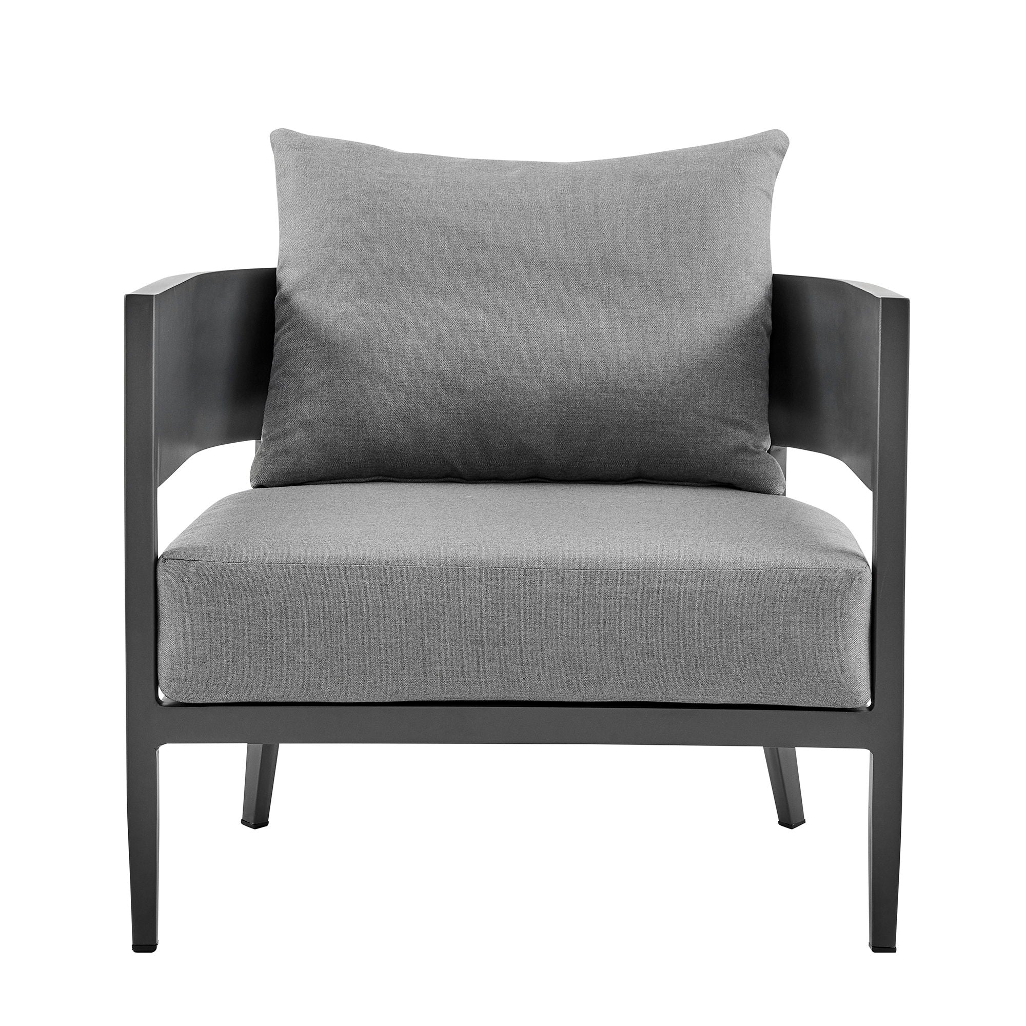 Menorca - Aluminum Outdoor Chair - Dark Gray - Image 5
