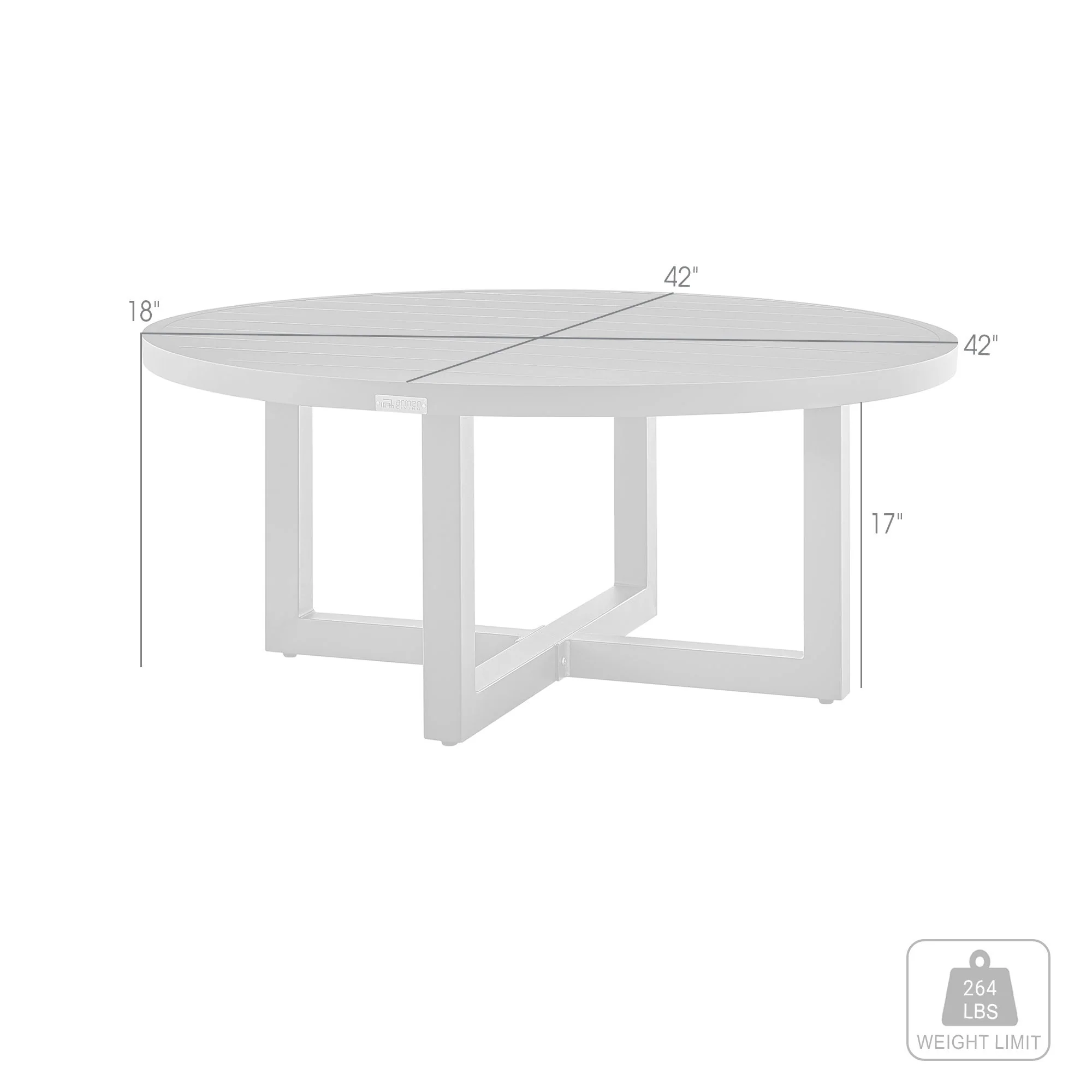 Menorca - Outdoor Patio Round Coffee Table - Image 18