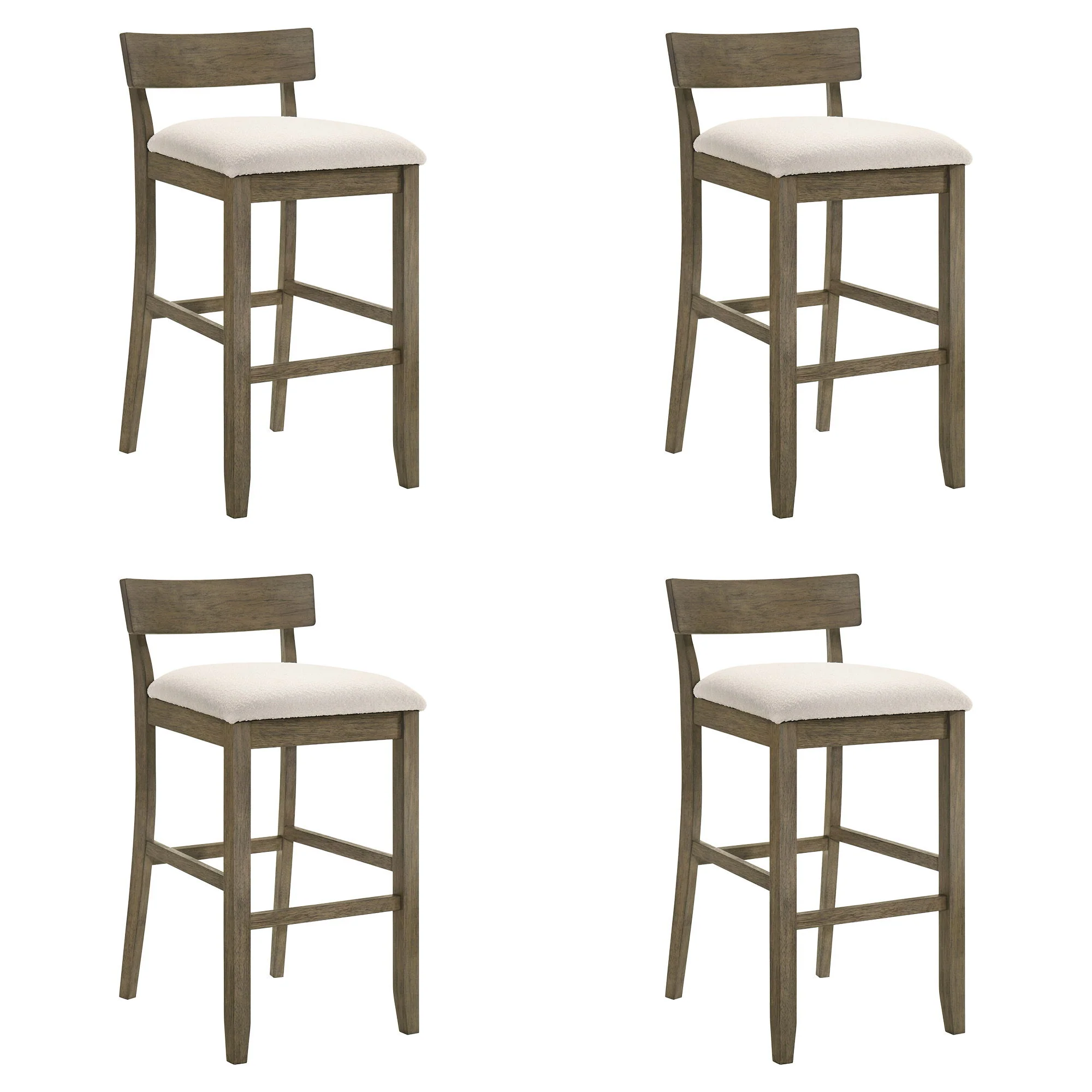Merie - Modern Transitional Wood Bar Height Kitchen Bar Stool - Image 8