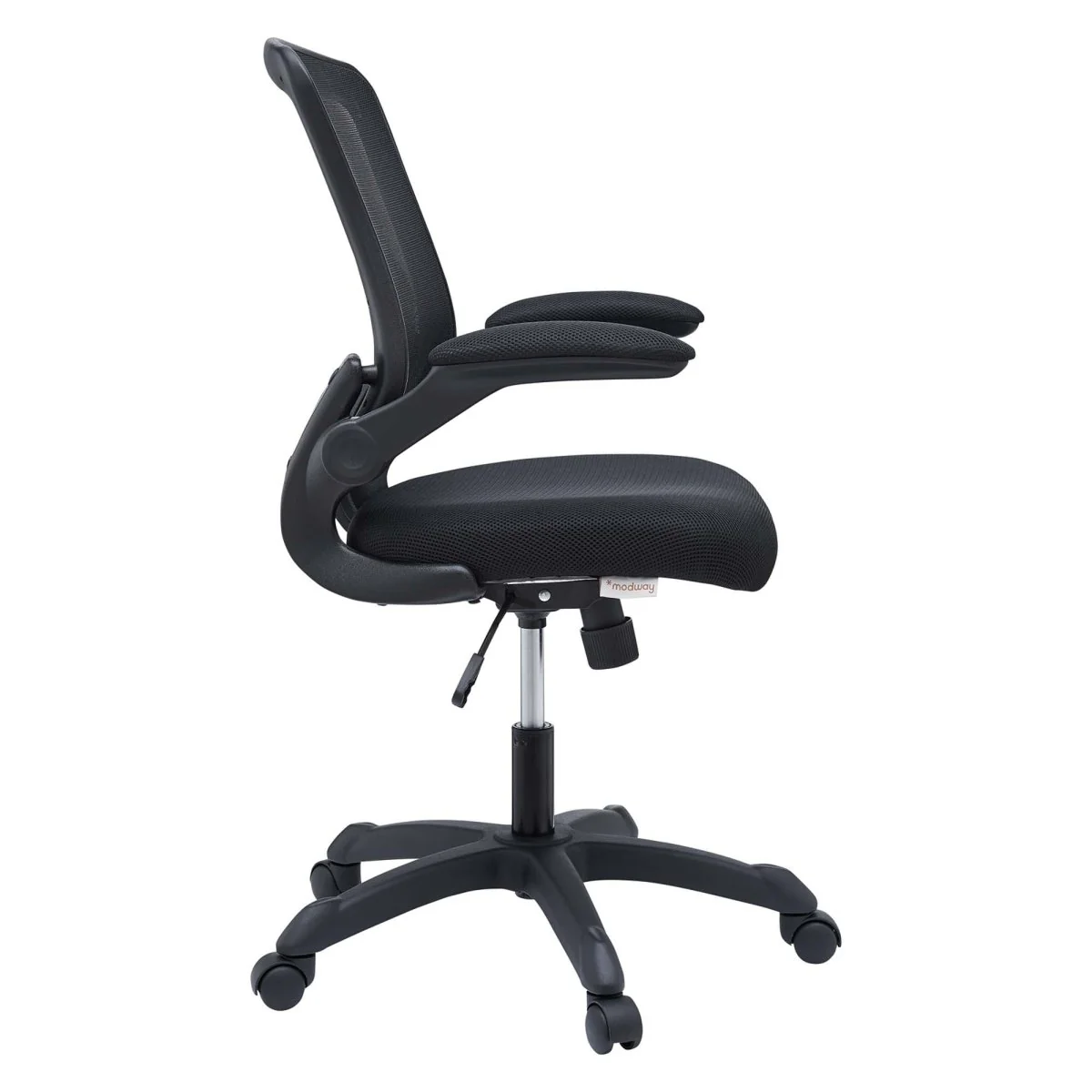 Mesh Office Chair with Flip-Up Arms – Black - Image 6