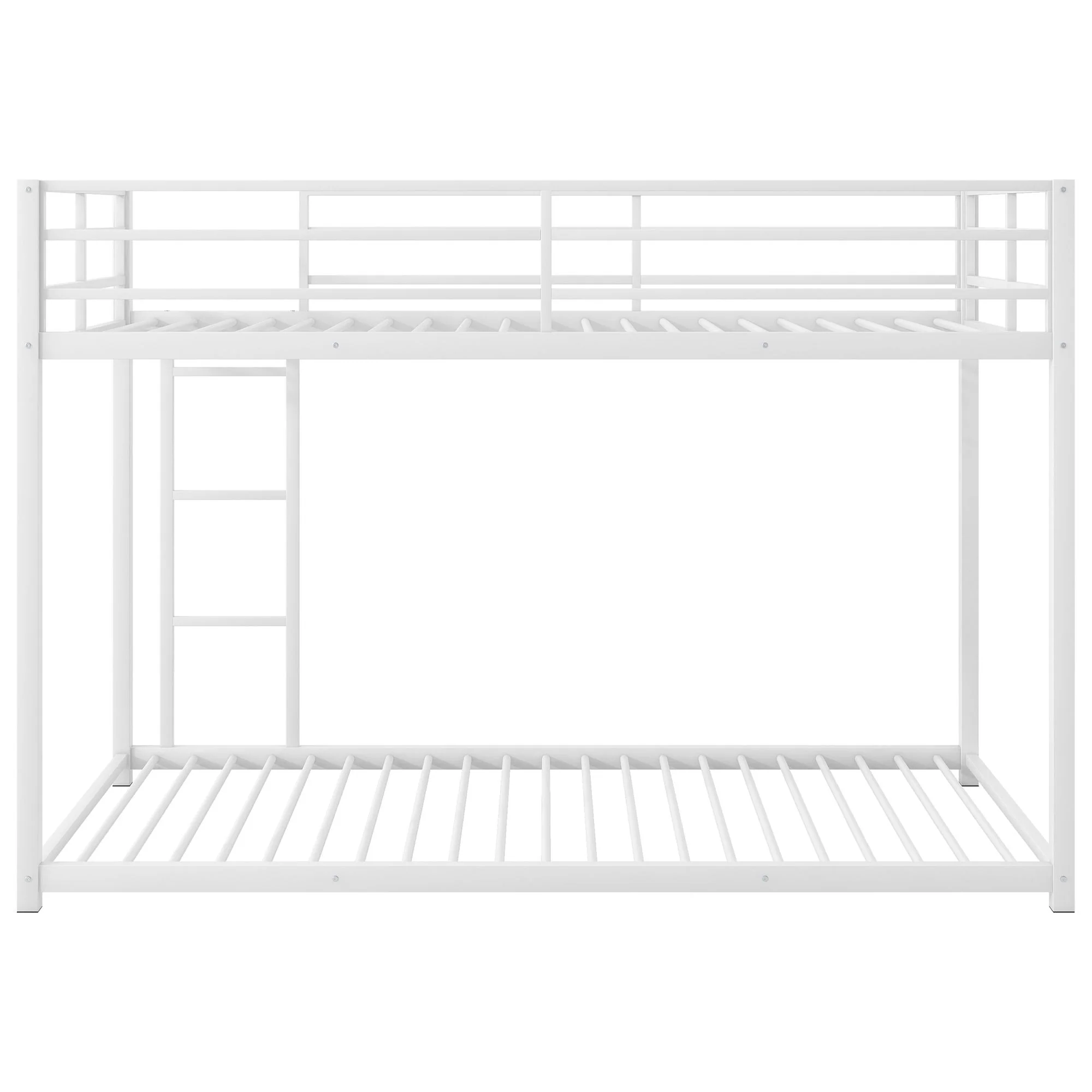 Metal Bunk Bed, Low Bunk Bed With Ladder - Image 4
