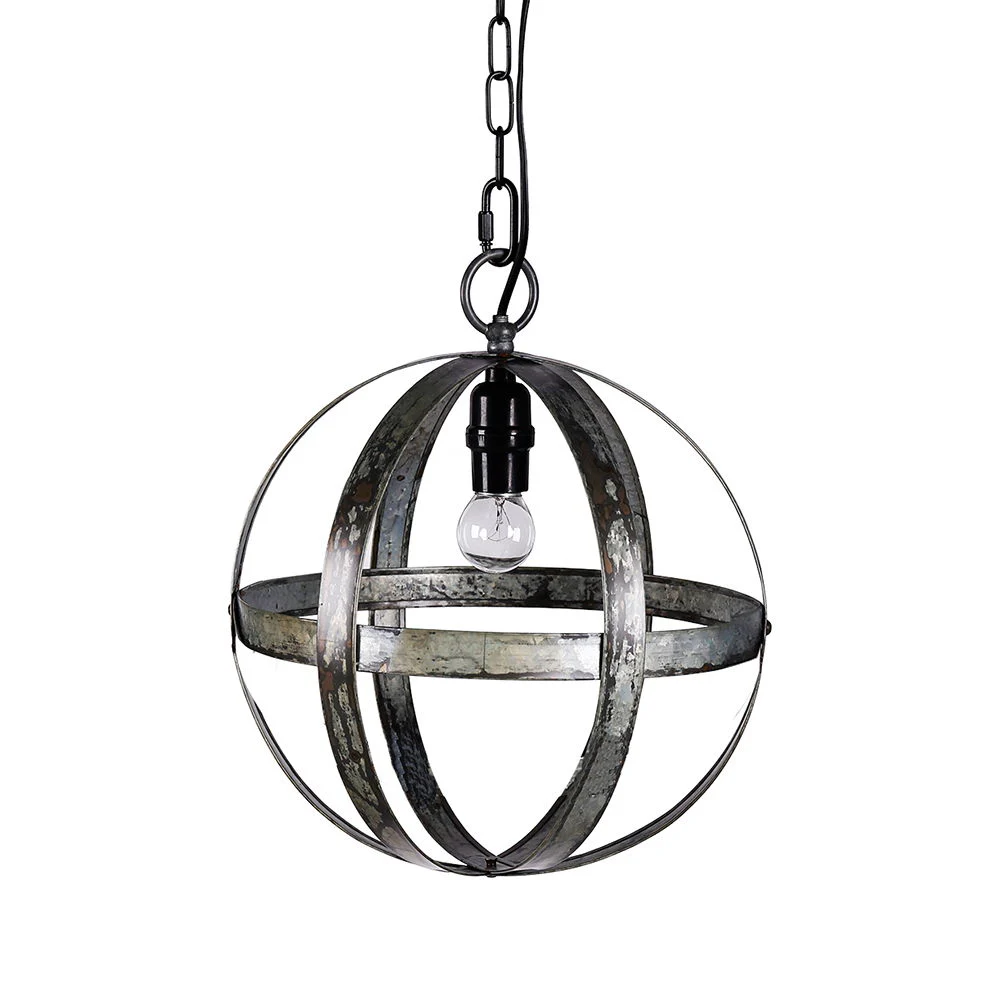 Metal Chandelier, Hanging Light Fixture With Adjustable Chain For Kitchen, Bulb Not Included - Gray - Image 2