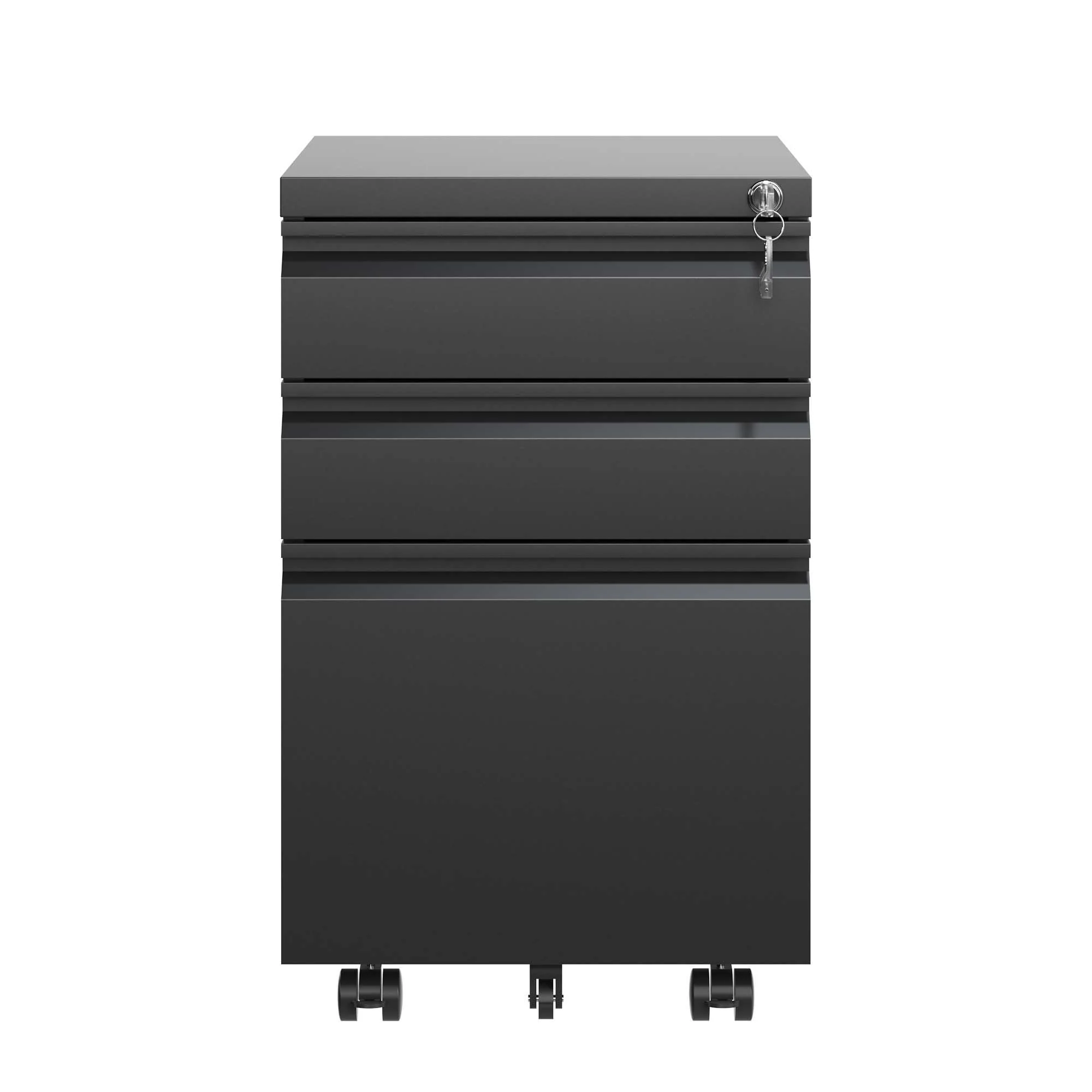 Metal Drawer Mobile File Cabinet With Lock For Home Office Organizer - Image 15