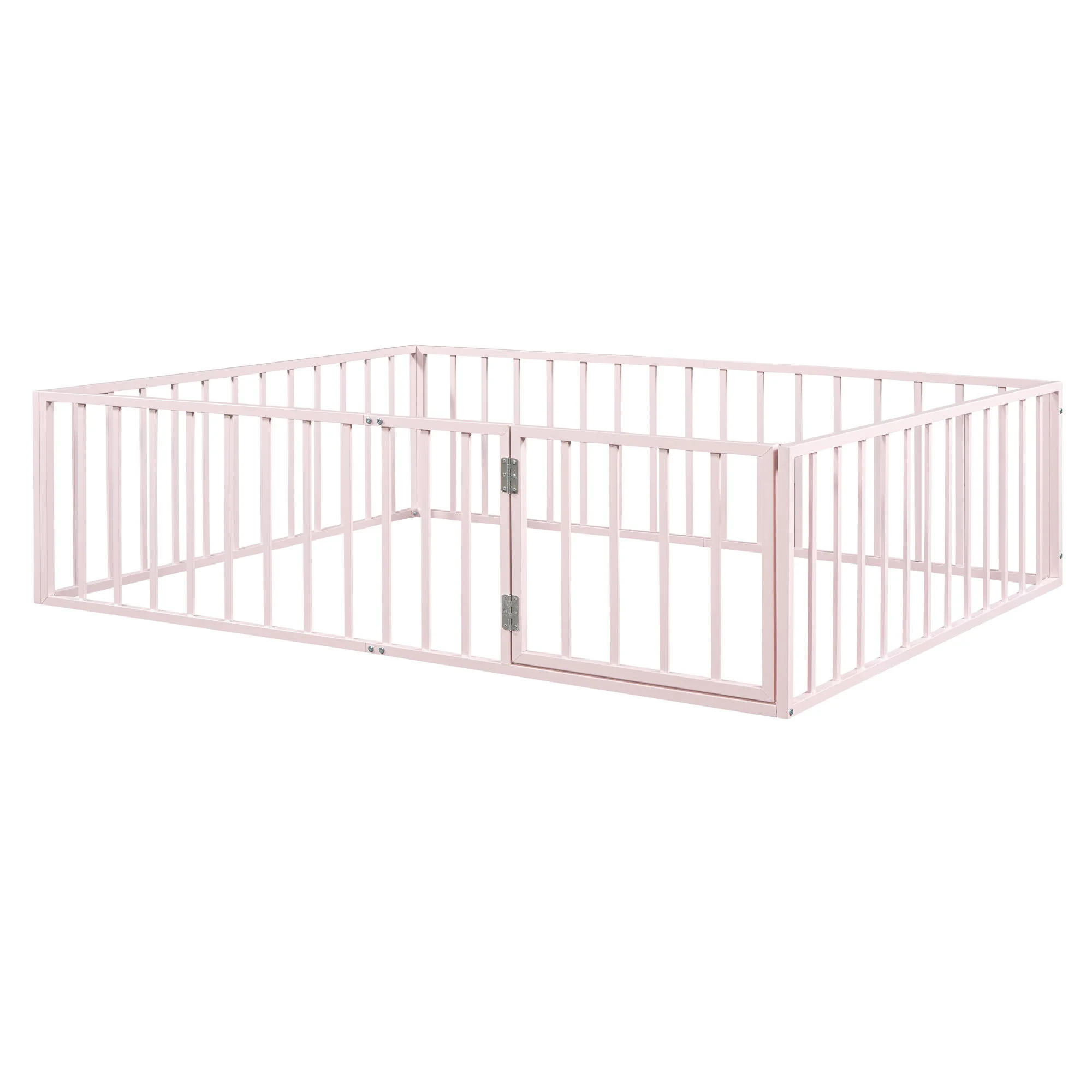 Metal Floor Bed Frame With Fence And Door - Image 37