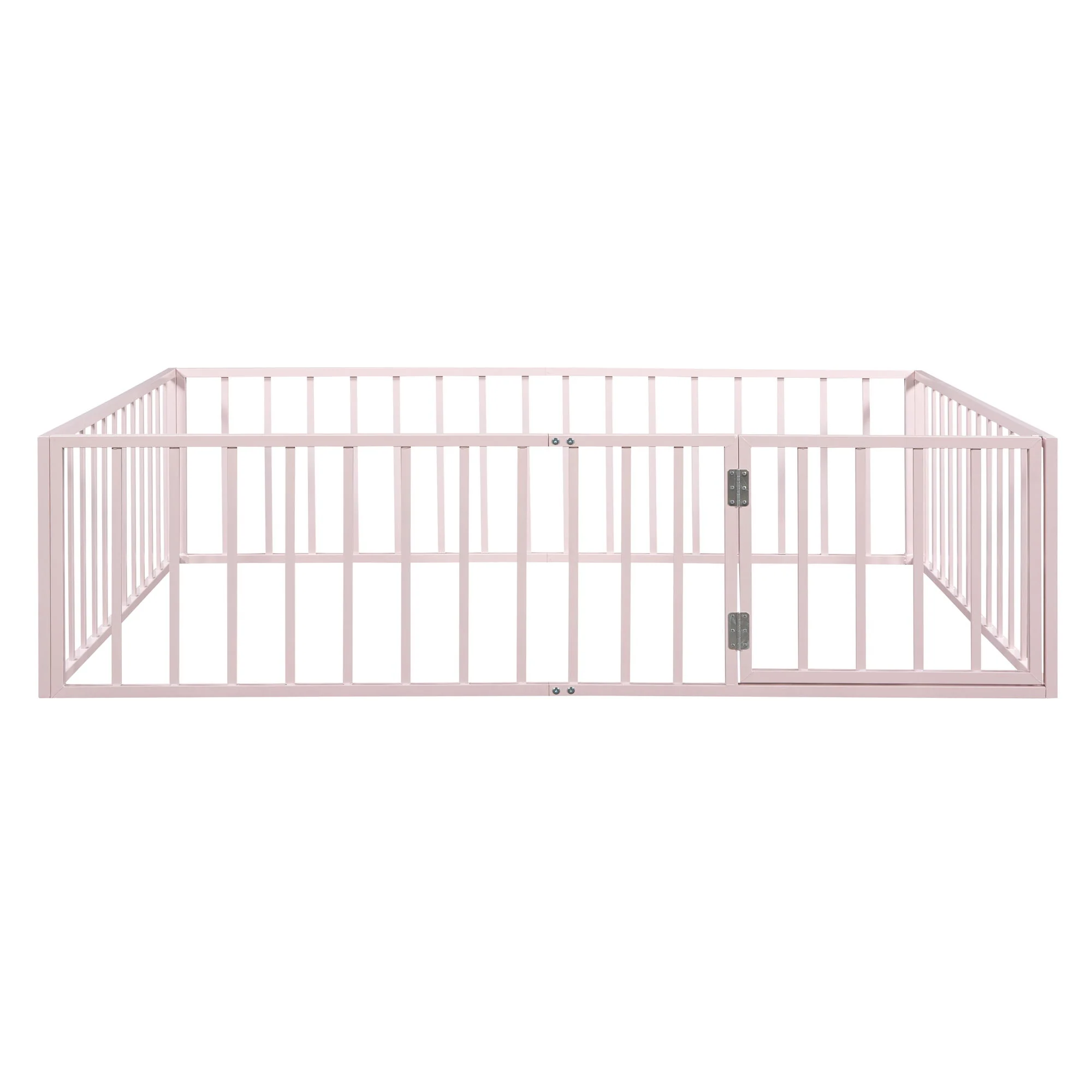 Metal Floor Bed Frame With Fence And Door - Image 59