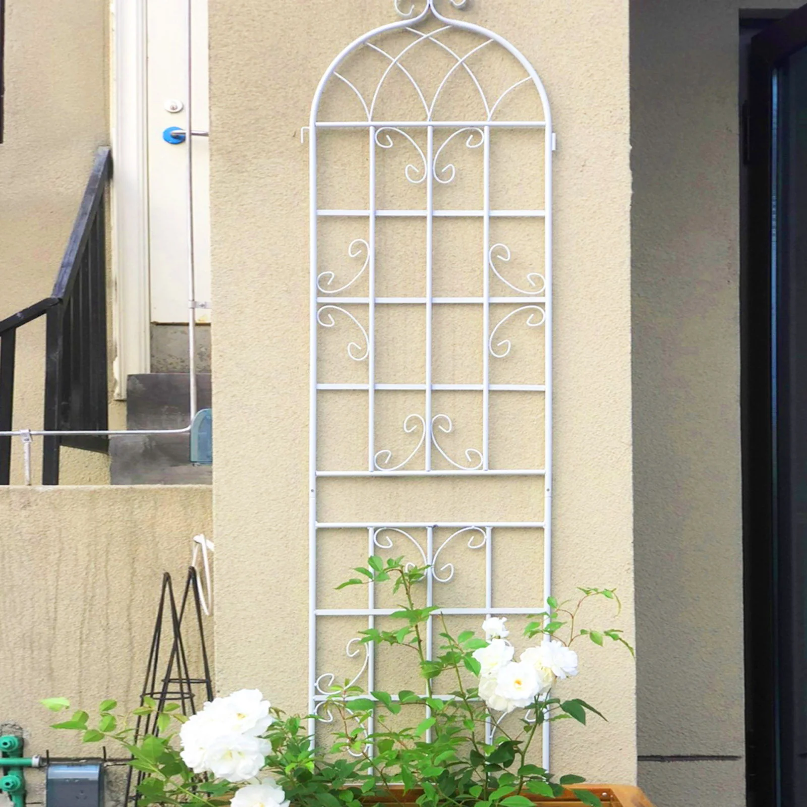 Metal Garden Rustproof Trellis For Climbing Plants Outdoor Flower Support - Image 33