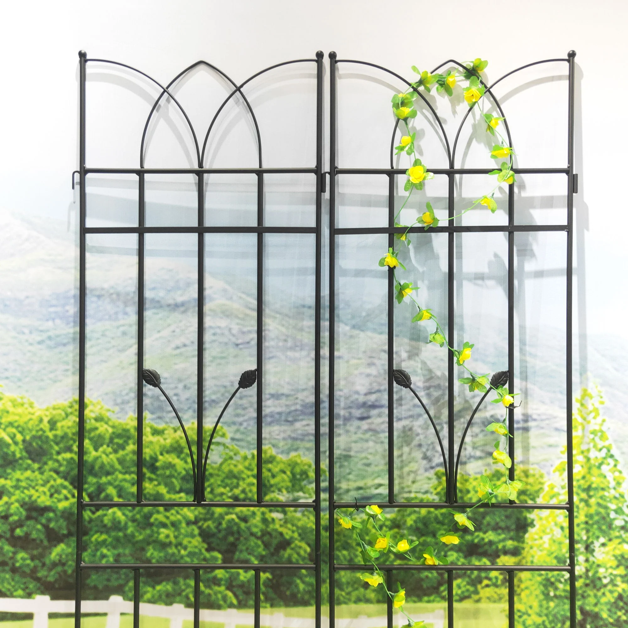Metal Garden Trellis Rustproof For Climbing Plants Outdoor Flower Support - Image 21