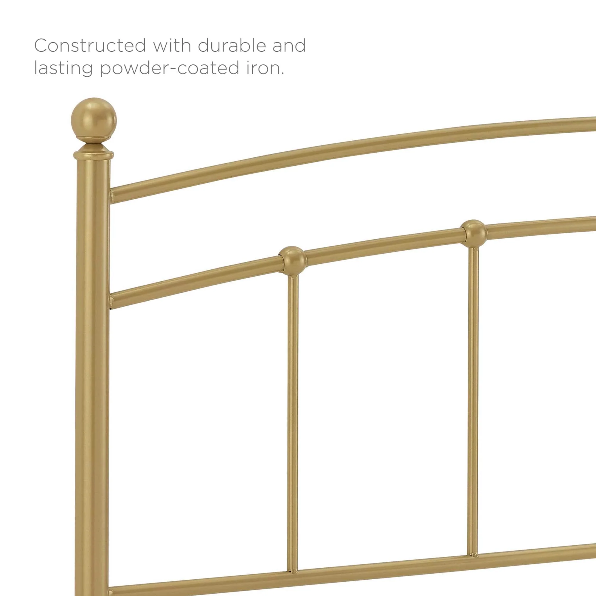 Metal Headboard with Arched Spindle Design - Image 53